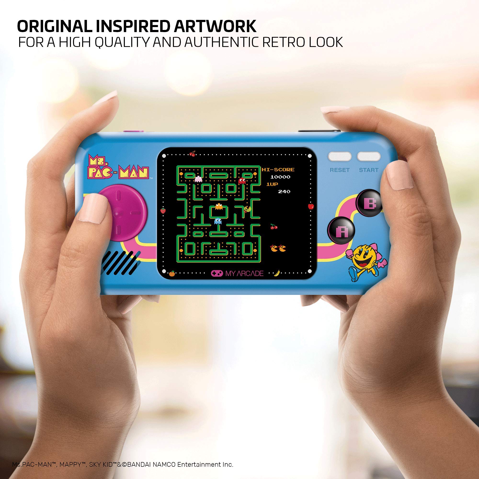 Ms. Pac-Man Pocket Player - Consola PortáTil, 3242 Almacenamiento, Juegos Retro