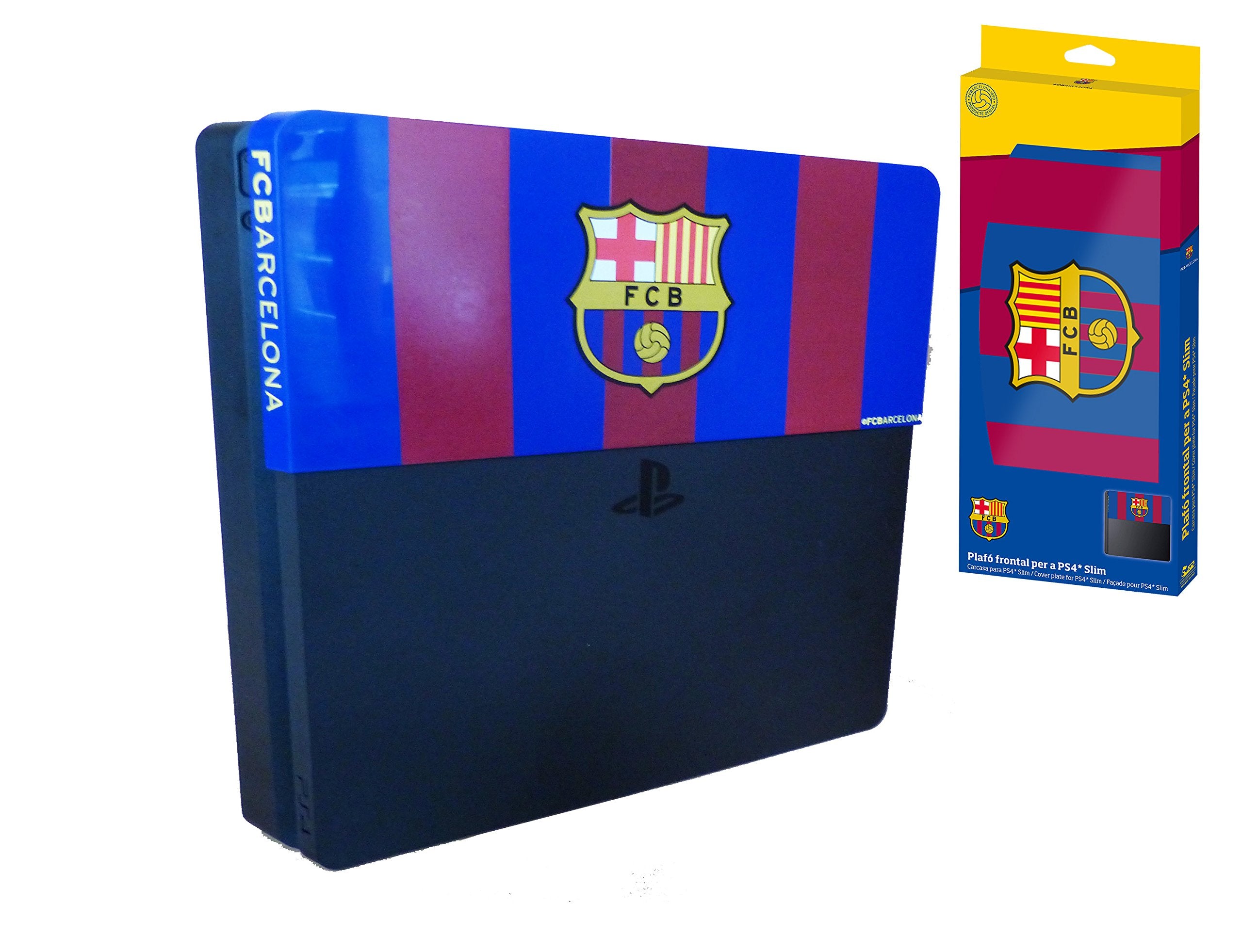 Subsonic - Coque Personnalisée, Licence Officielle FC Barcelone (PS4 Slim)