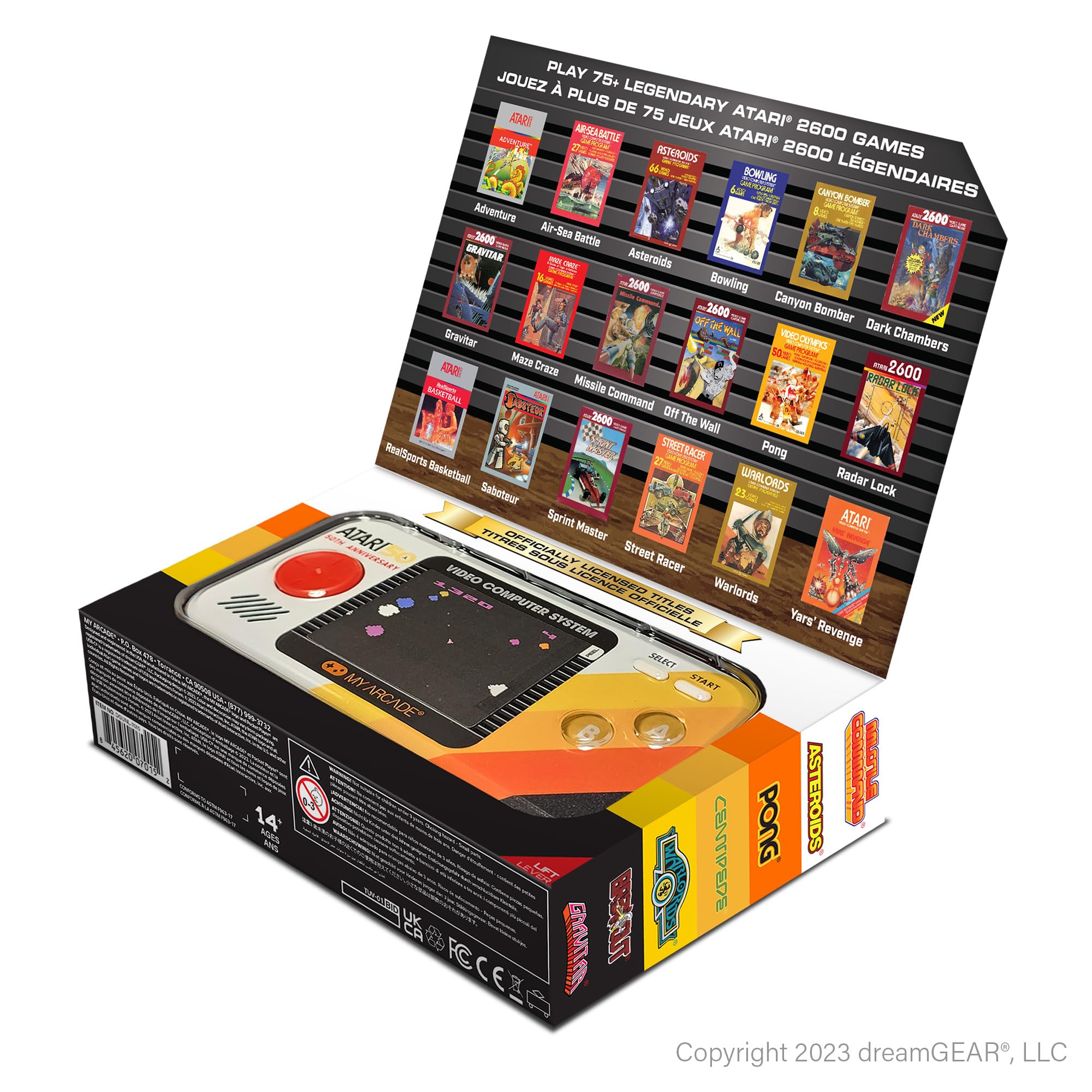 My Arcade Dgunl-7015 Atari Pocket Player Pro Sistema De Juegos PortáTil 100 Juegos