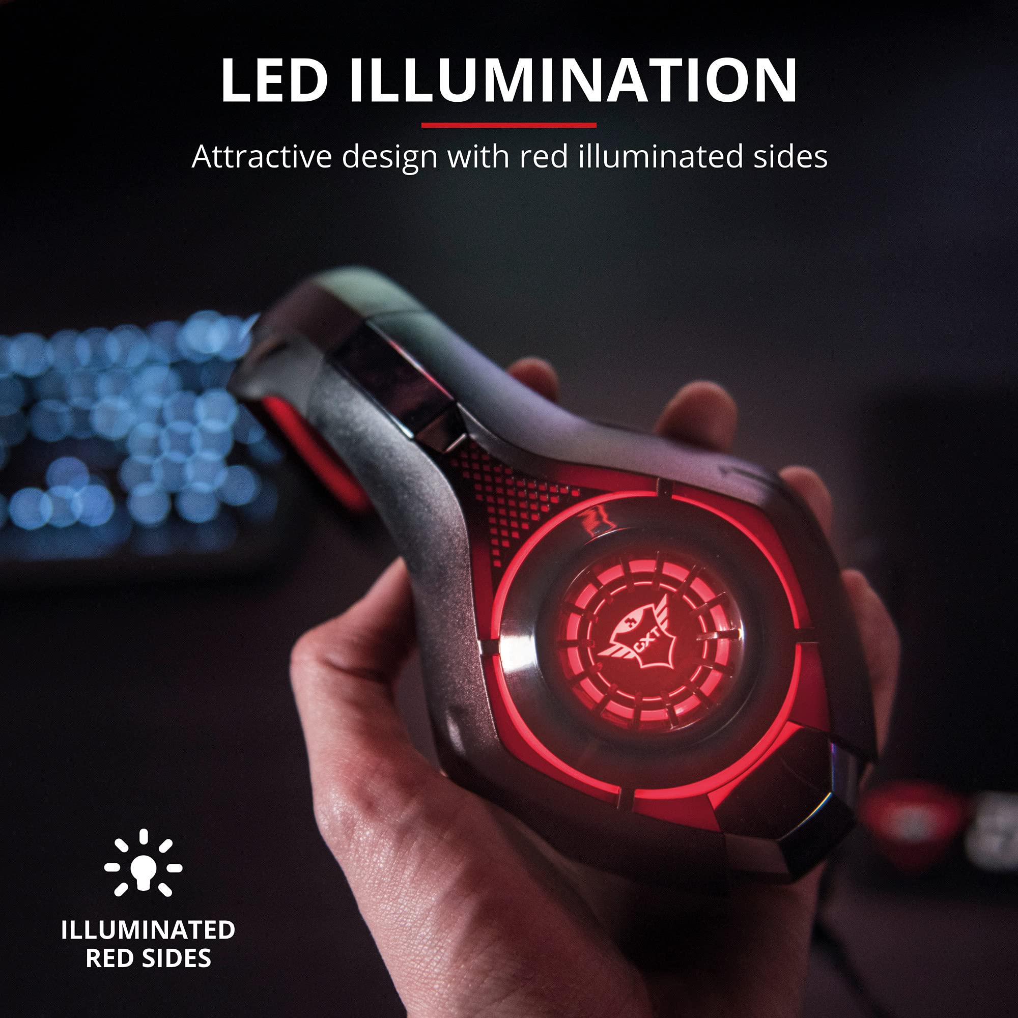 Auriculares Trust Gaming Gxt 313 Nero Negro IluminacióN 40mm (Pc)