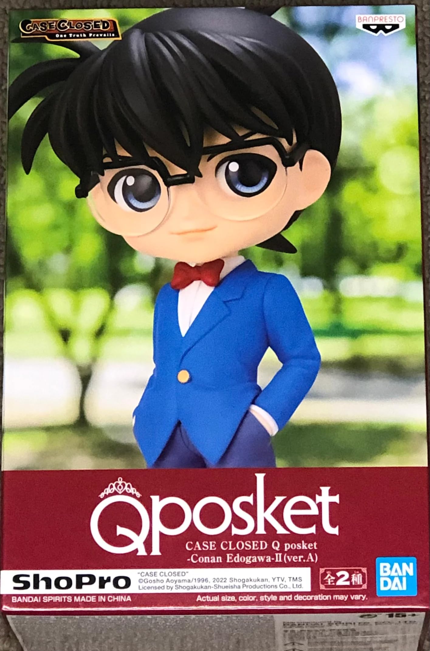 Banpresto Figura Q Posket Conan Edogawa Ii (Ver.A) - Detective Conan 13cm Bp18251 Multicolor
