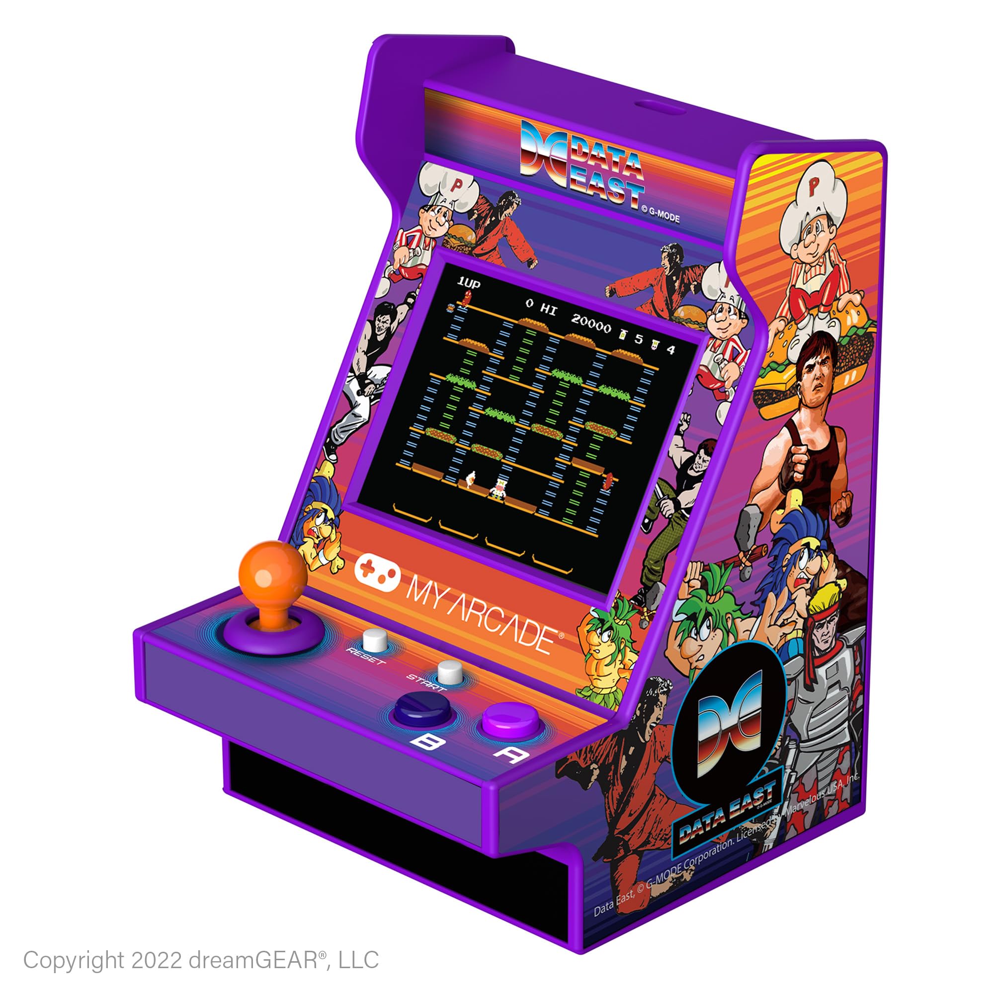 My Arcade Nano Jugador Data East Hits Mini Cabina Retro, 208 Juegos En 1