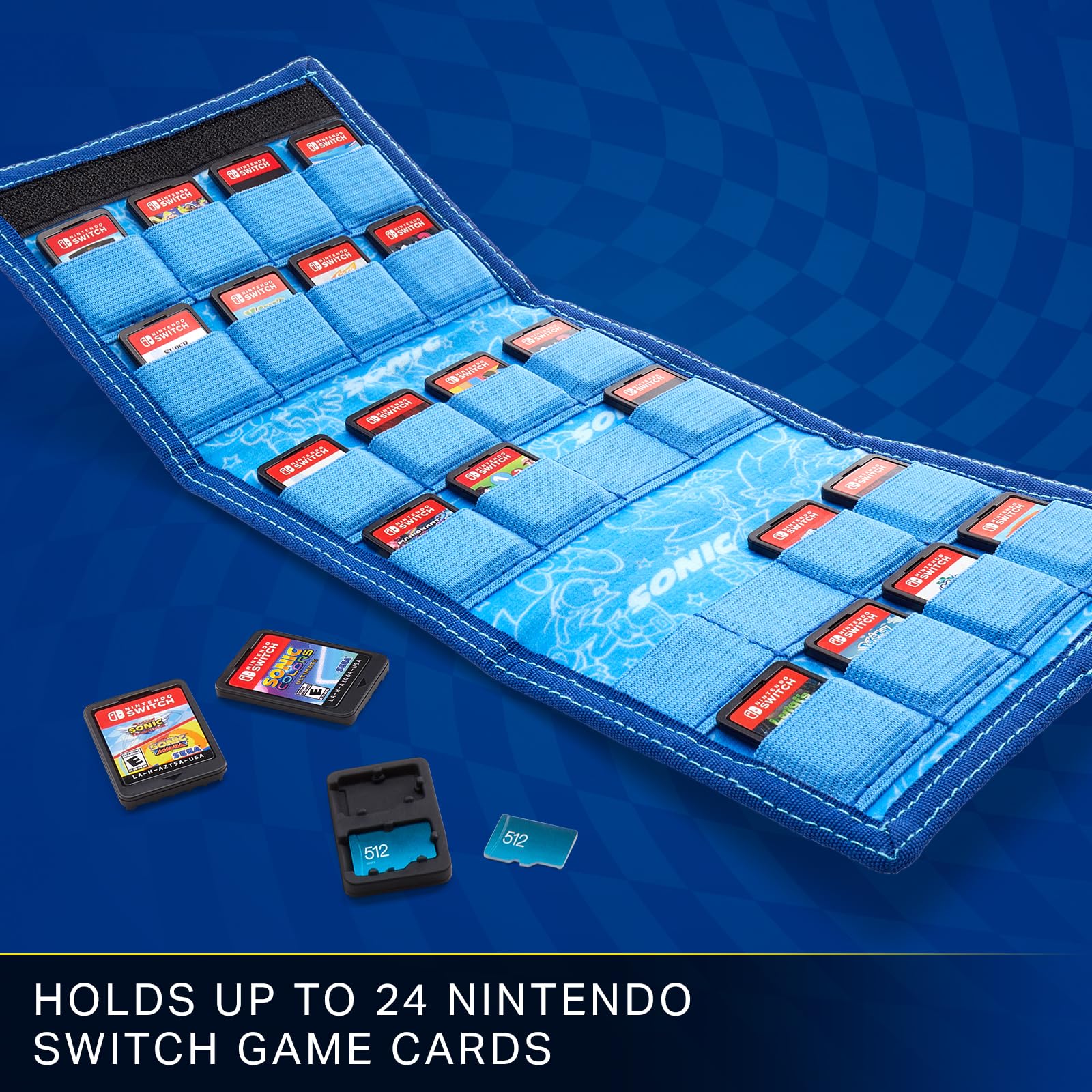 Fundas Y Almacenamiento Powera Estuche Plegable Para Tarjetas De Juego Patada Sonic ( NINTENDO SWITCH - )