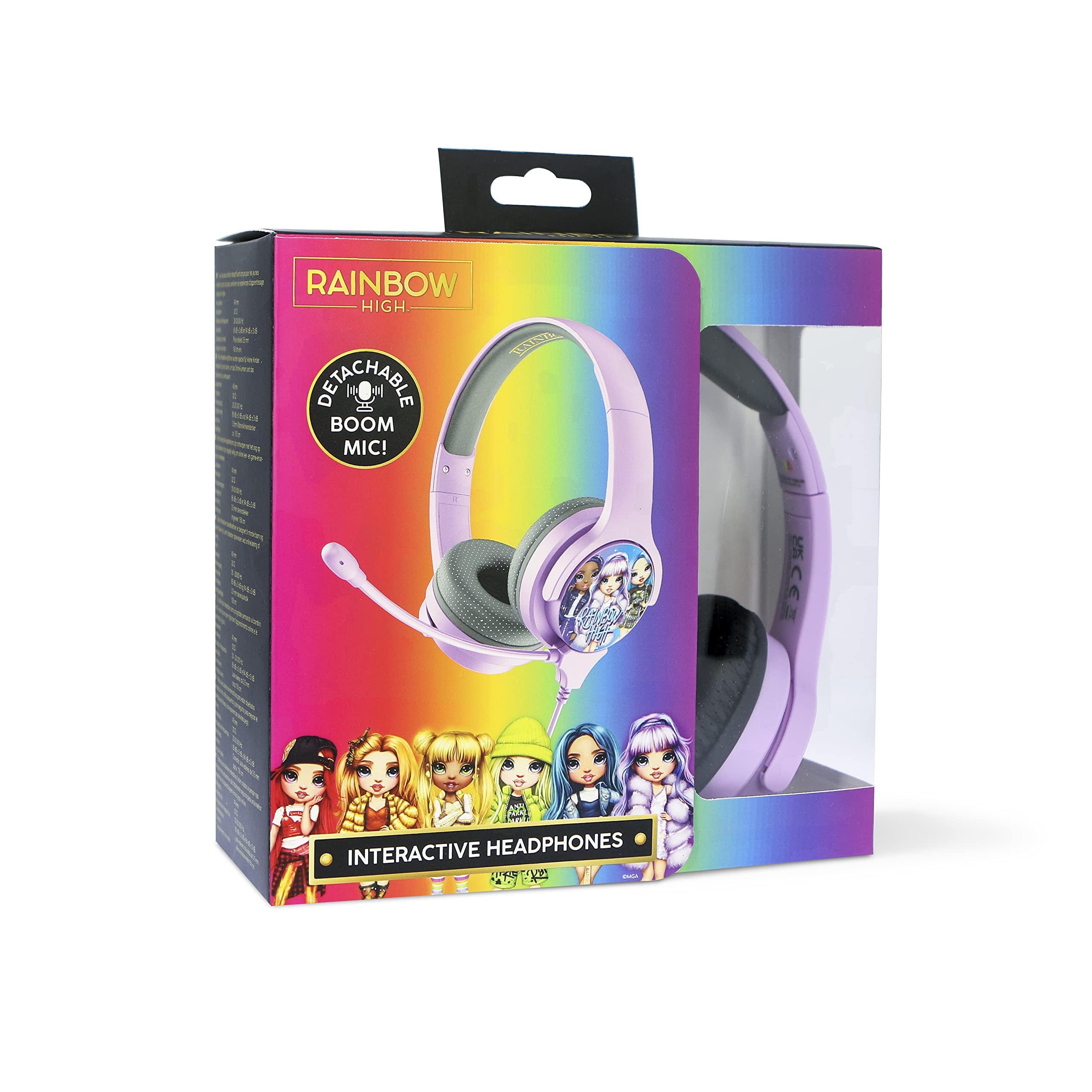 OTL Technologies RH0926 Rainbow High Casque d'étude filaire interactif avec microphone amovible