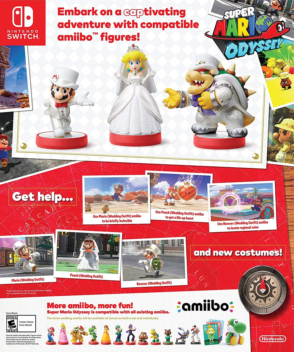 Nintendo - Collection Super Mario, Figurine Amiibo Mario Odyssée