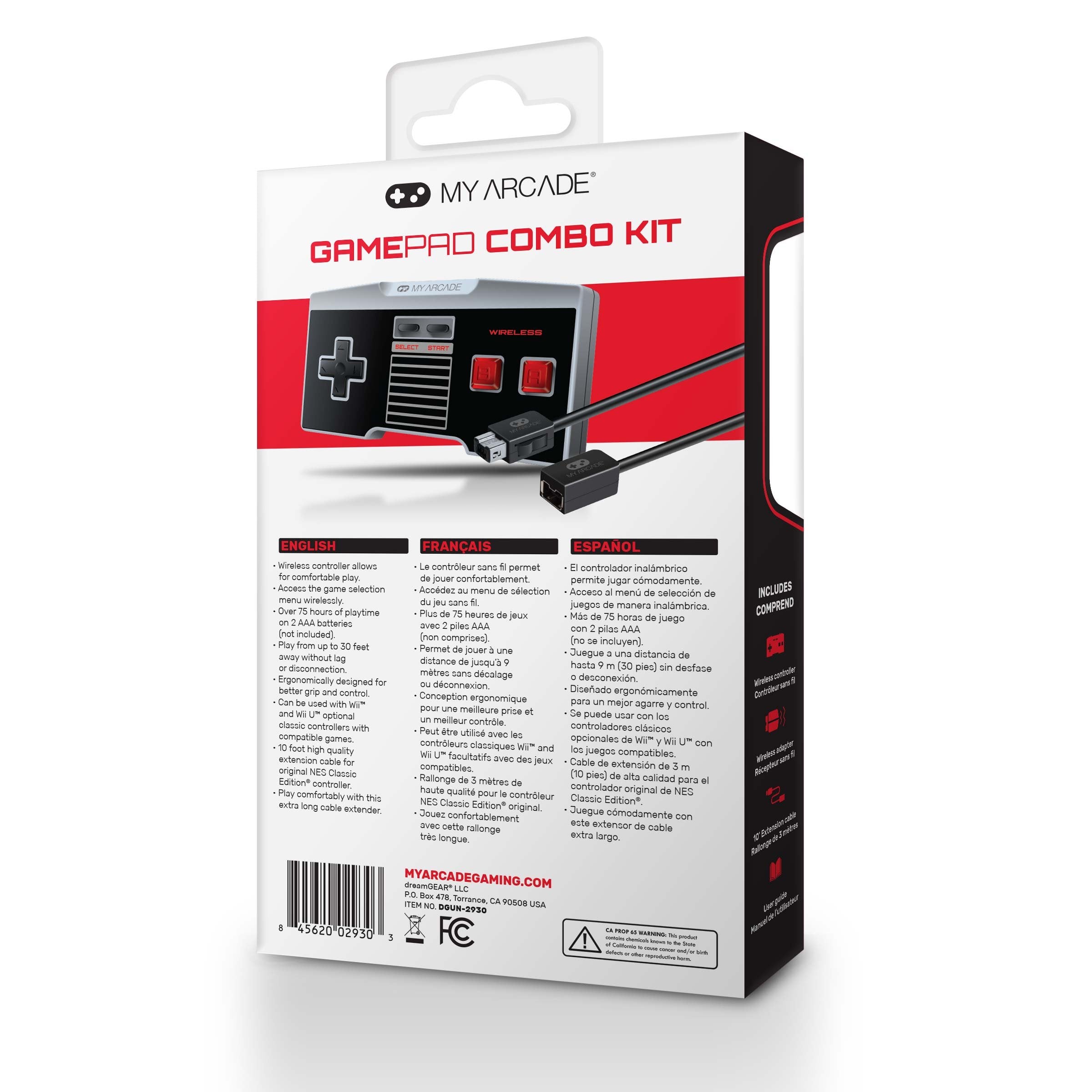 Retro Gaming - Kit Combo : Manette sans fil pour Nes Classic + Câble 3M