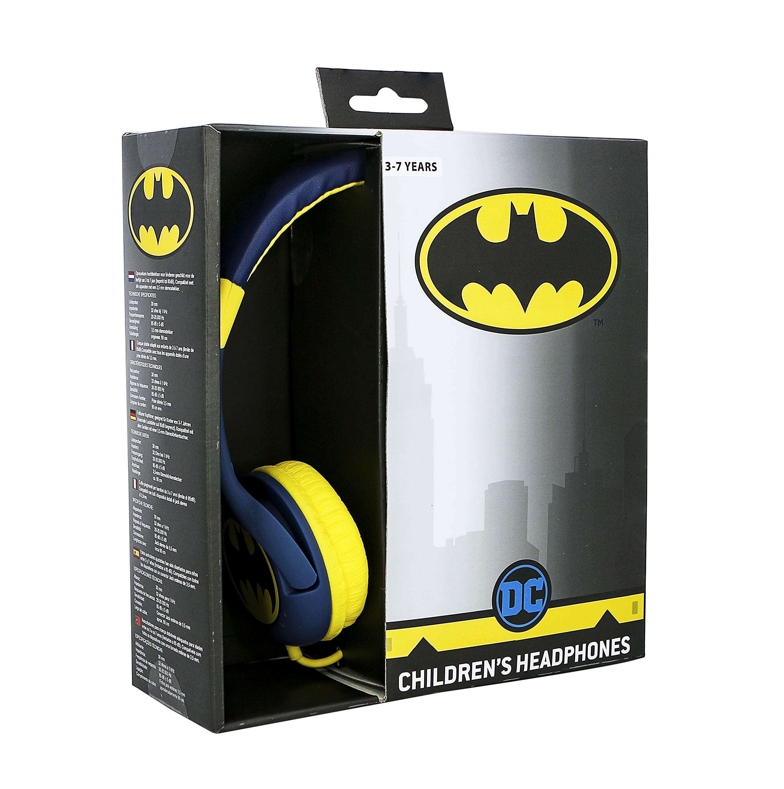 Otl Technologies Batman Bat Signal - Auriculares Con Cable Para NiñOs, Negro