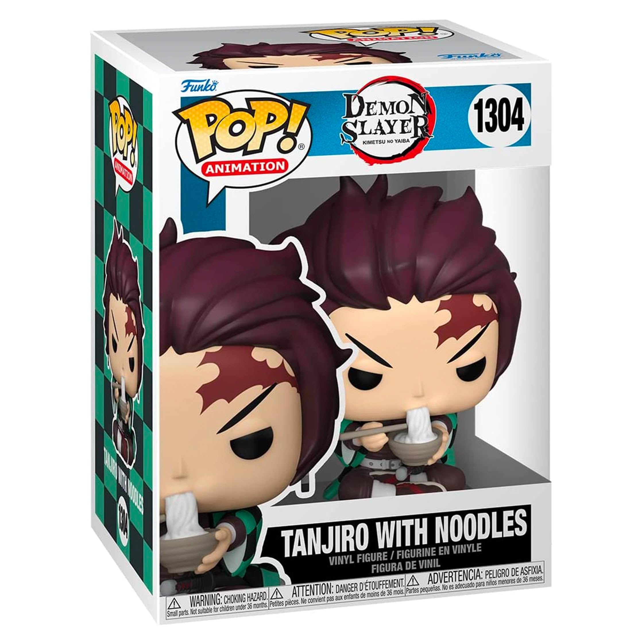Funko Pop! Animation: Demon Slayer - Tanjiro With Noodles - Guardianes De La Noche - Figura De Vinilo Coleccionable - Idea De Regalo - Mercancia Oficial - Juguetes Para NiñOs Y Adultos - Anime Fans