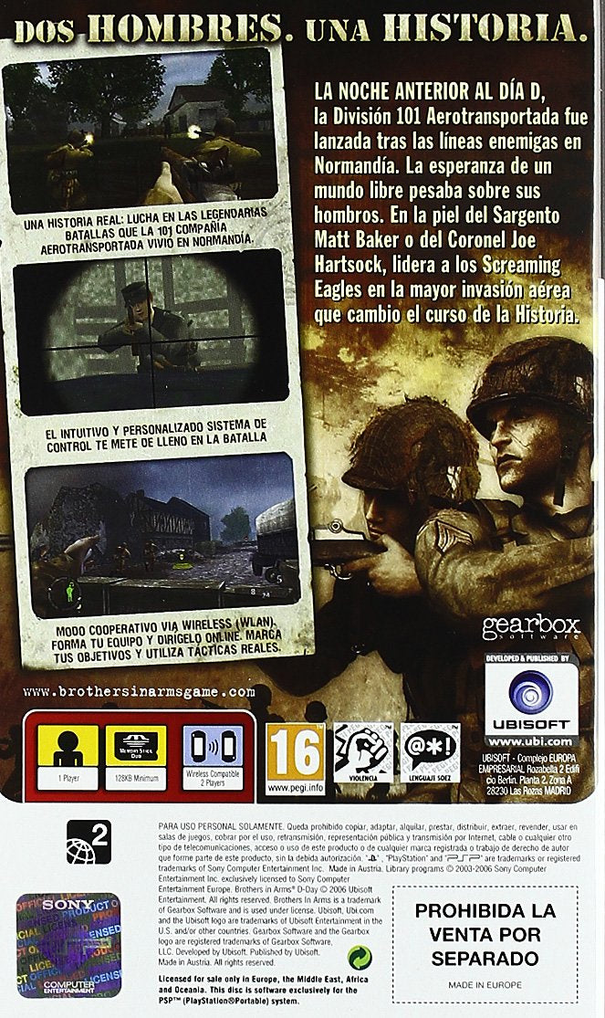 Brothers In Arms: D-Day + Rainbow Six Vegas PSP - [PAL ESP] - Nuevo