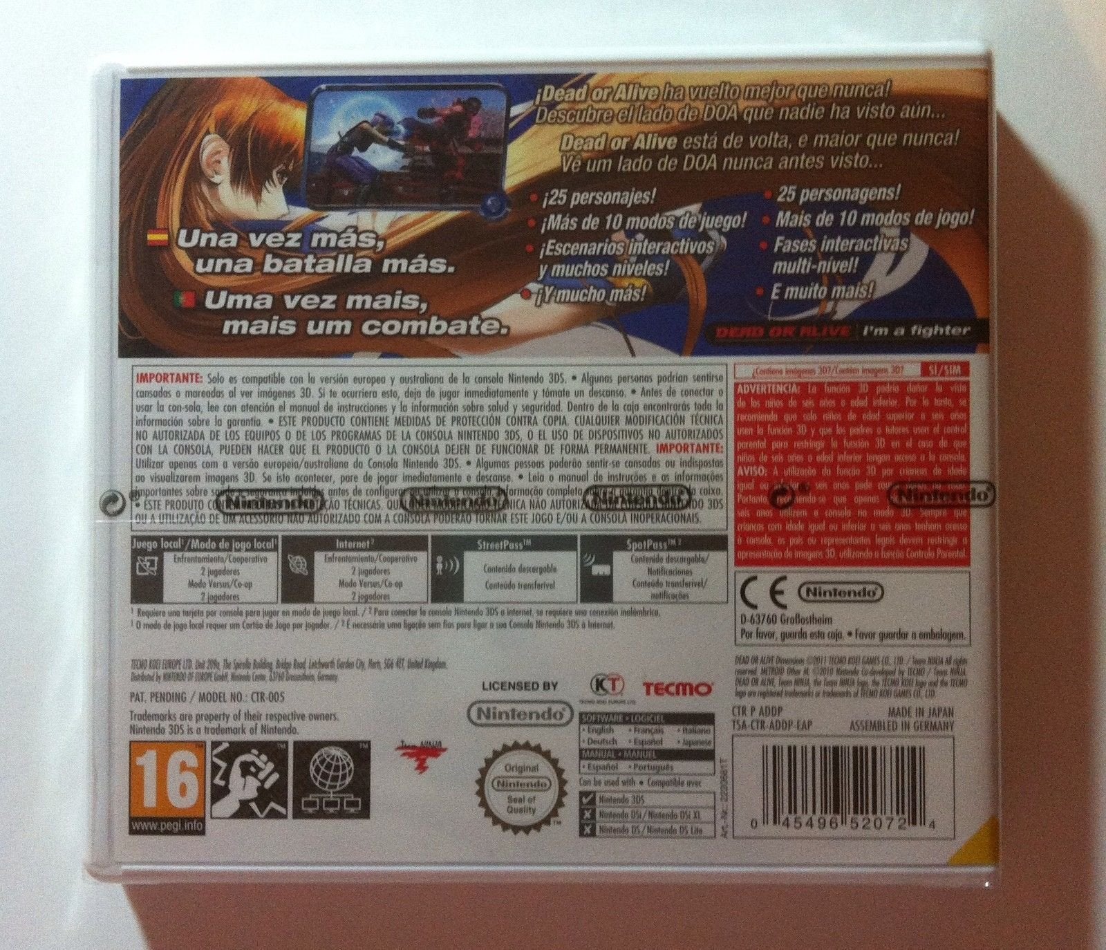 Nintendo 3DS - Dead or Alive Dimensions