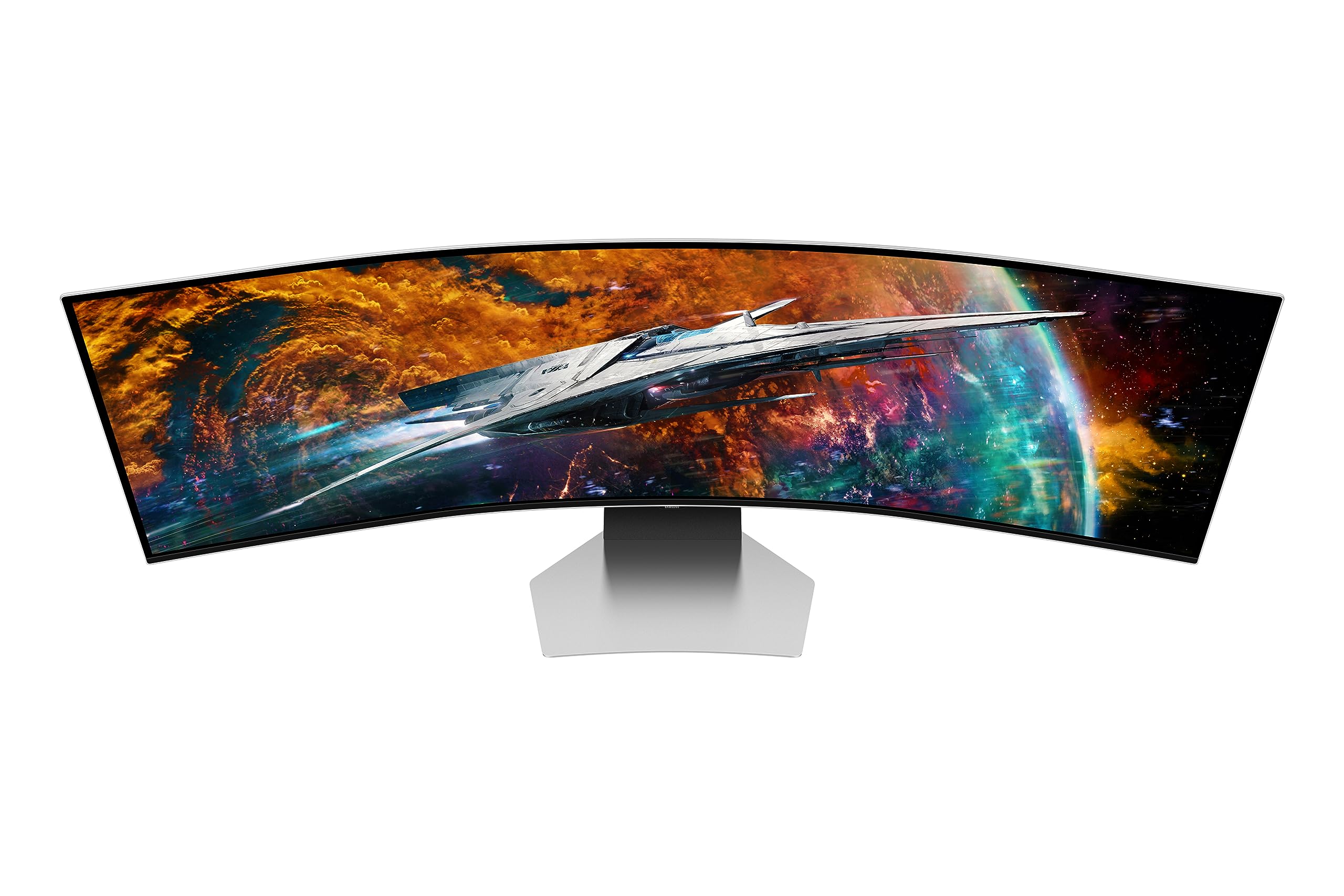Smart Monitor Gaming Ultrapanorámico Curvo Samsung Odyssey OLEDG9 S49CG954SU 49'/ Dual QHD/ 0.03ms/ 240Hz/ OLED/ Regulable en altura/ Multimedia/Plata