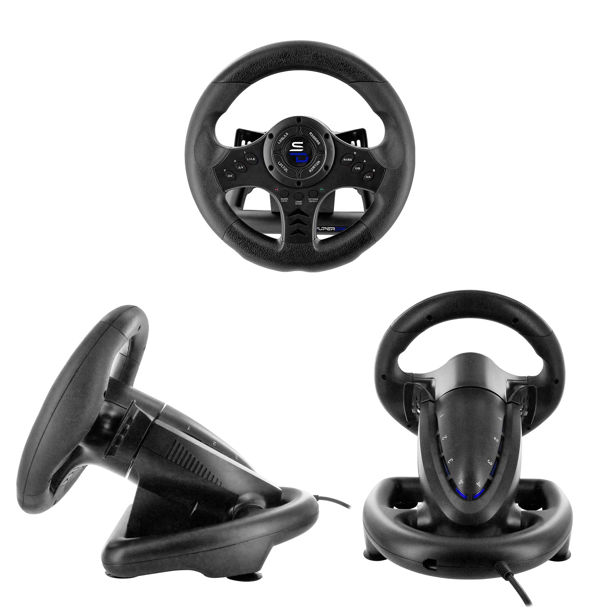 Subsonic - Superdrive, Volante De Carreras Sv450 Con Pedales, Cambio Y VibracióN, XBOX - X/Series, Switch, Ps4, Xbox One, Ps3, Pc (Programable Para Todos Los Juegos), Xbox Series X
