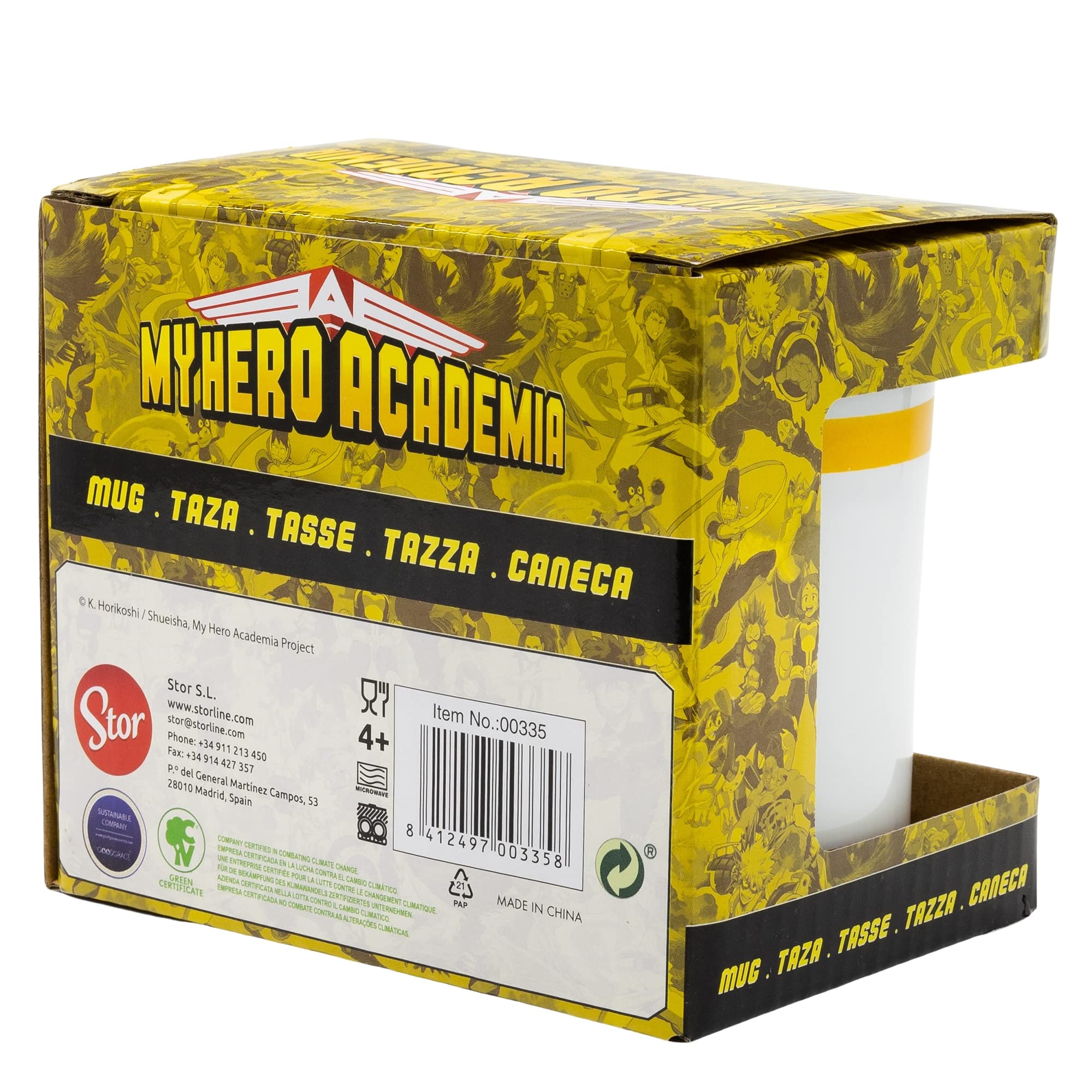 STORLINE Mugs My Hero Academia Un pour Tous et Tous pour Un 325 ML (carton de 6)