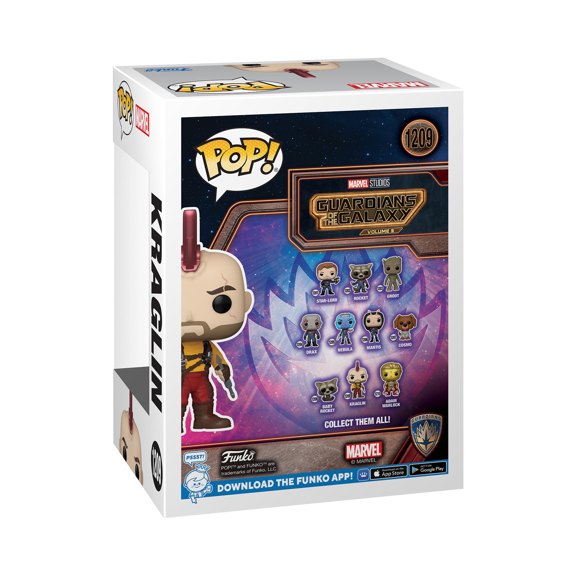 Funko Pop! Vinyl: Marvel - Guardians Of The Galaxy 3 - Kraglin - Guardianes De La Galaxia - Figura De Vinilo Coleccionable - Idea De Regalo- Mercancia Oficial - Juguetes Para NiñOs Y Adultos