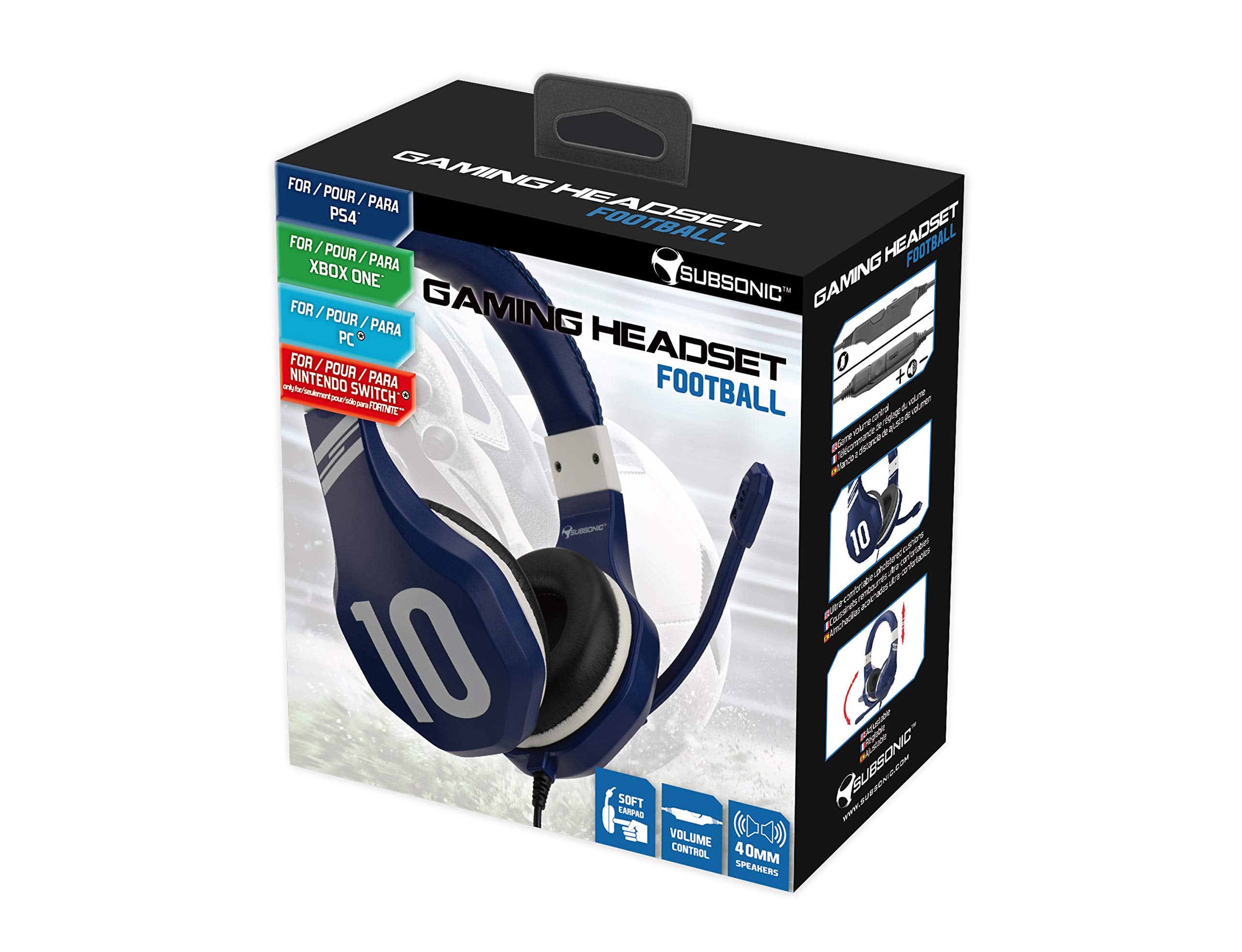 Subsonic - Auricular Para Juegos Para PS4 - / Xbox One/PC/Switch (sólo Fortnite) - Accesorios para Gamers - Azul (Xbox One)
