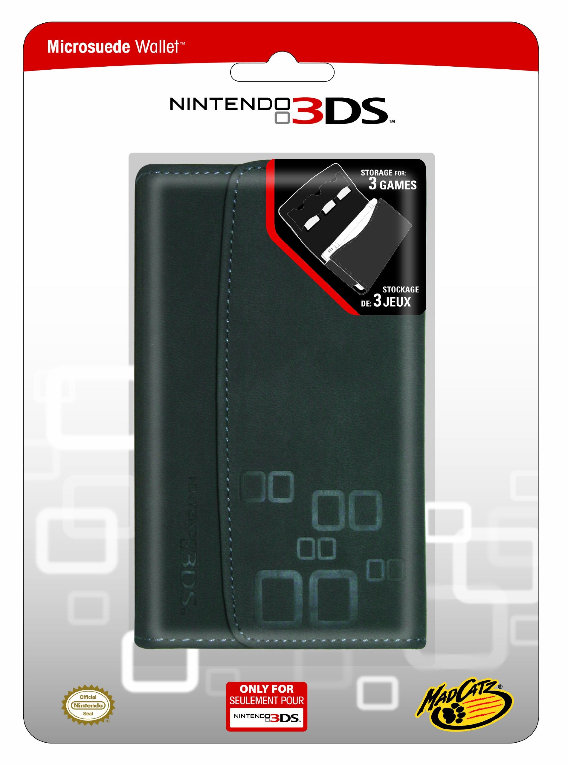 Mad Catz - Étui textile en microsuède, noir (Nintendo 3DS)