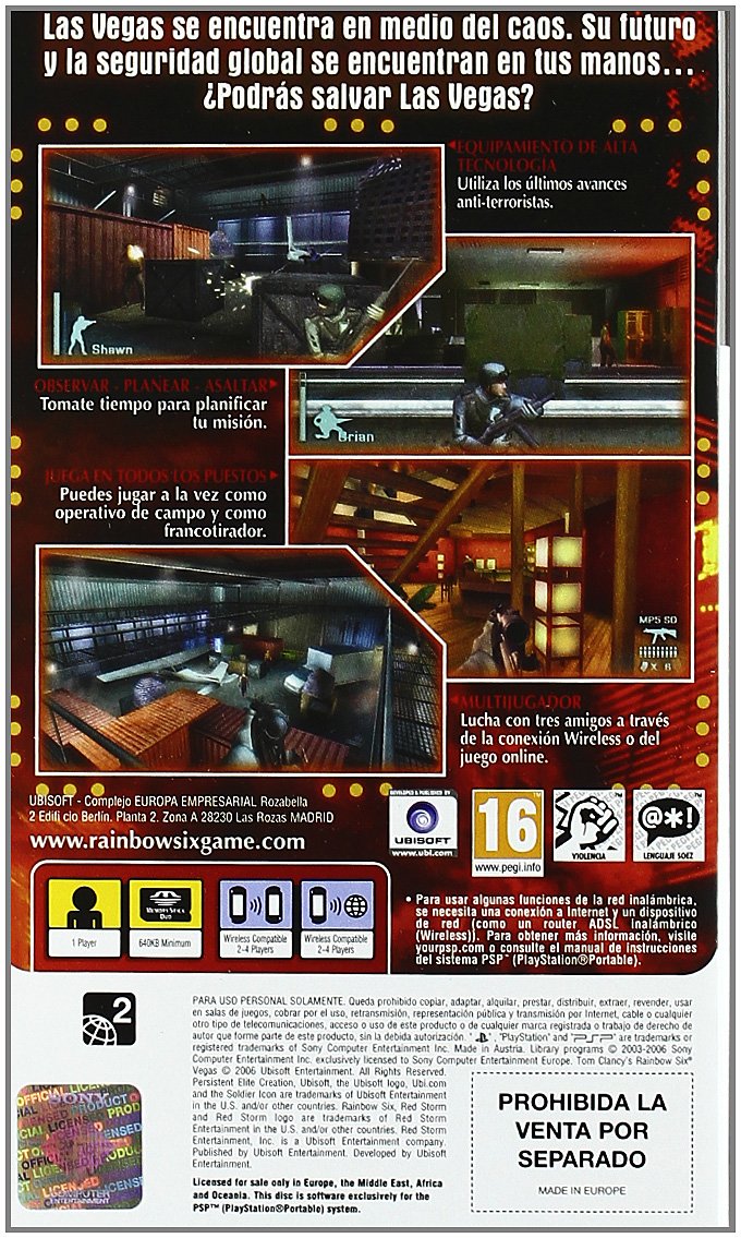Brothers In Arms: D-Day + Rainbow Six Vegas PSP - [PAL ESP] - Nuevo