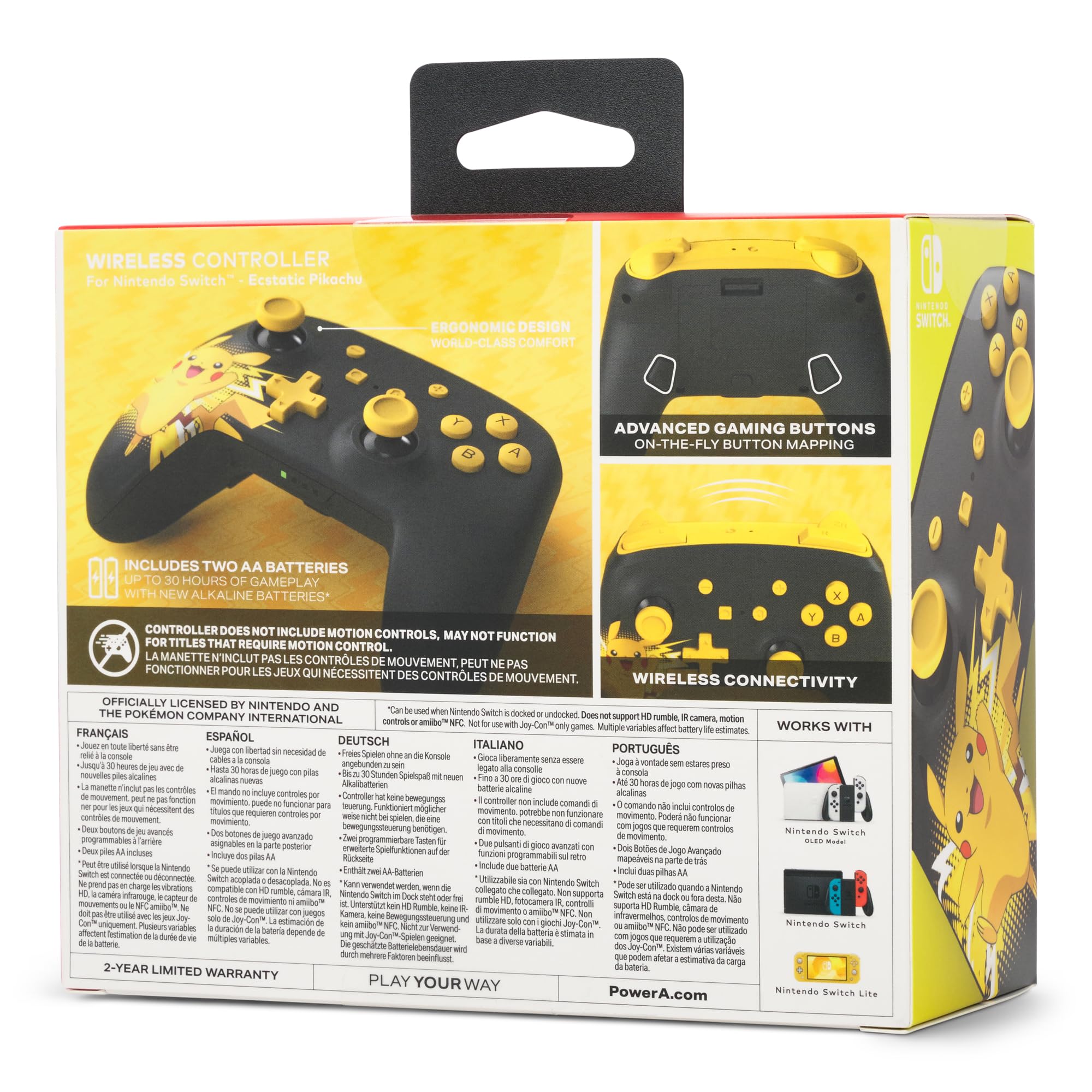 Mando Nintendo Switch Powera InaláMbrico Pikachu Extasiado - Edición especial