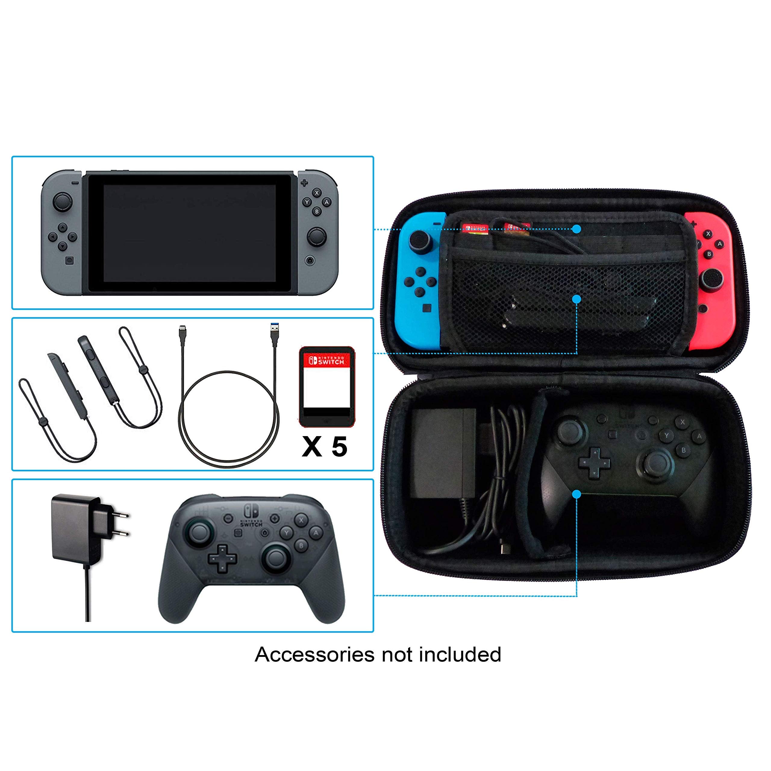 Funda Subsonic Estuche RíGido Xl Eva Para Consola Y Accesorios ( NINTENDO SWITCH - ) - Deluxe