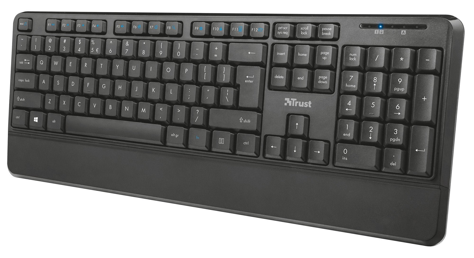 Trust Thoza - Teclado Y RatóN InaláMbricos Para Funciones Multimedia, Color Negro