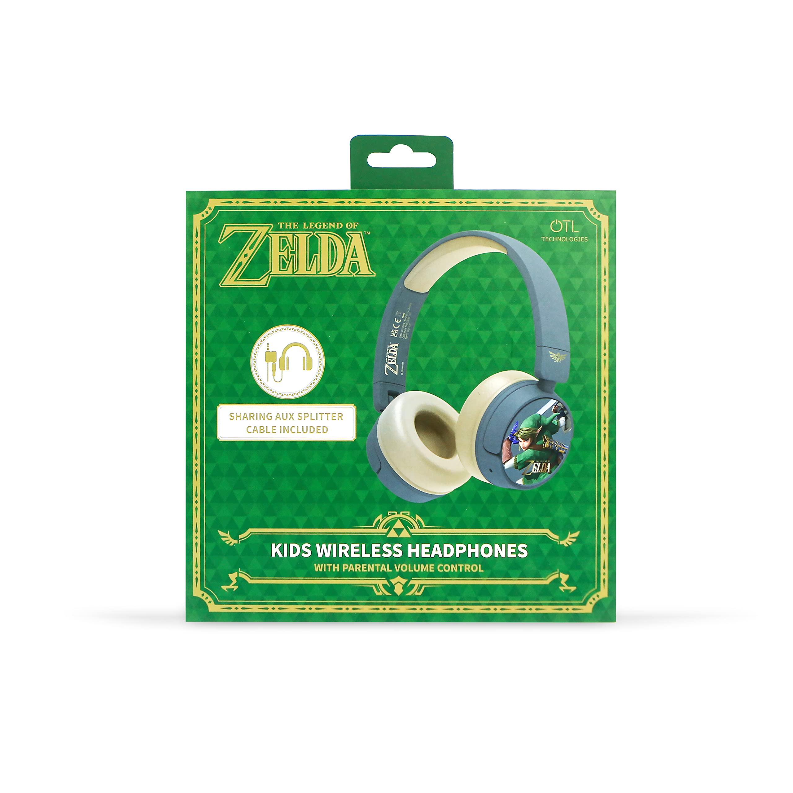 Otl Technologies Auriculares Infantiles InaláMbricos The Legend Of Zelda Bluetooth Plegables