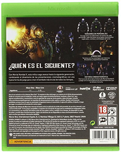 Mortal Kombat X XBOX - ONE PAL ESP - Nuevo