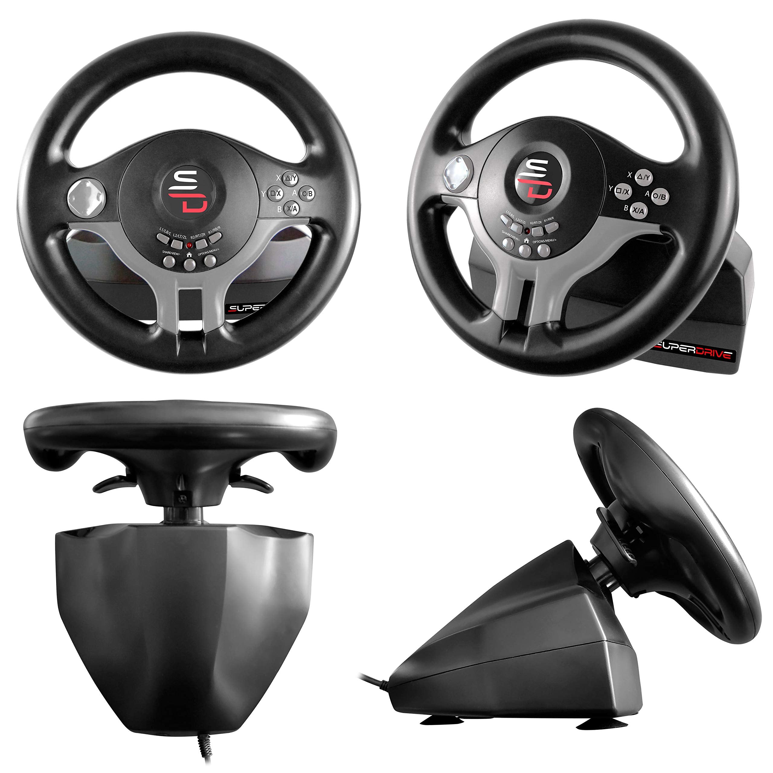 Subsonic Sv250 Superdrive - Volante De Carreras Con Pedales Y Paletas De Cambio Para NINTENDO SWITCH - , PS3, PS4, Xbox One, PC