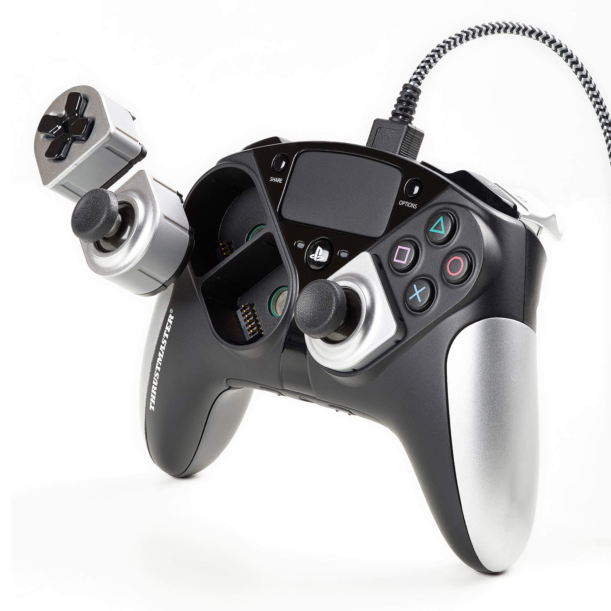 Thrustmaster - Eswap Silver Color Pack - Pack De 7 MóDulos Oficiales En Amarillo Y Negro Para El Eswap Pro Controller Para PS4 - /PC (PlayStation)