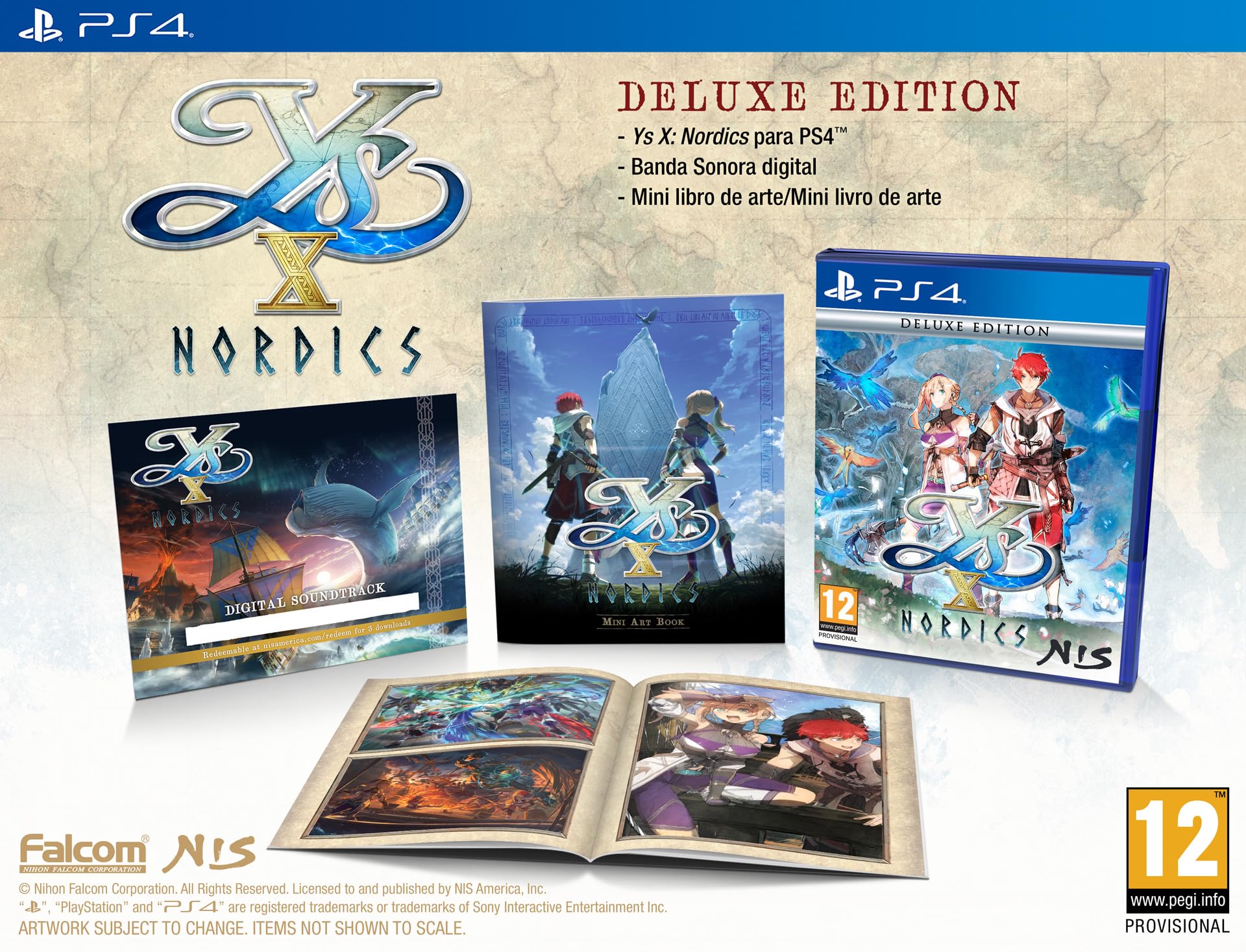 Bandai Namco Ys X: Nordics Deluxe Edition | Acción Épica con Dos Héroes y Explora el Poder del Mana