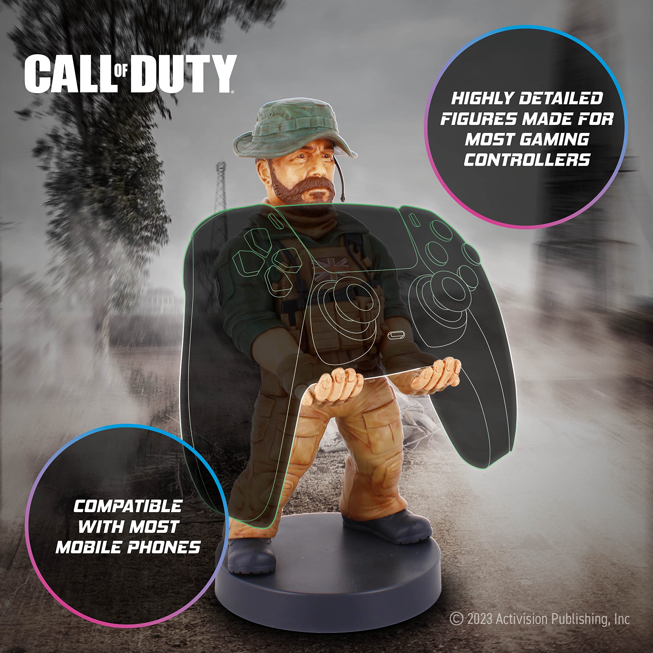 Cable Guy Captain Price, Soporte De SujecióN O Carga Para Mando De Consola Y Smartphone De Tu Personaje Favorito Con Licencia De Call Of Duty. Producto Con Licencia Oficial. Exquisite Gaming