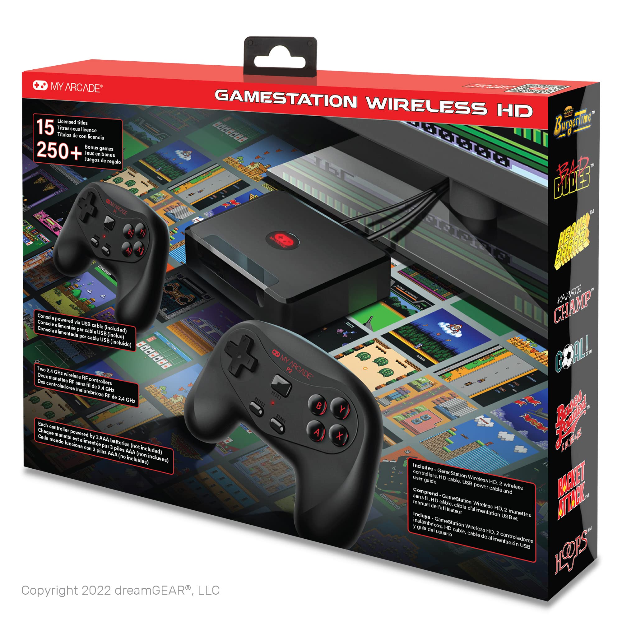 My Arcade Gamestation Wireless Hd, éXitos De Data East & Jaleco Incluidos Y 250 Juegos Retro