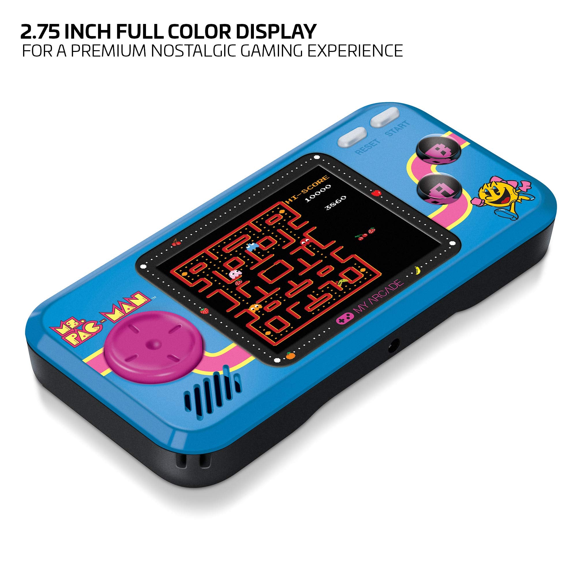 Ms. Pac-Man Pocket Player - Consola PortáTil, 3242 Almacenamiento, Juegos Retro