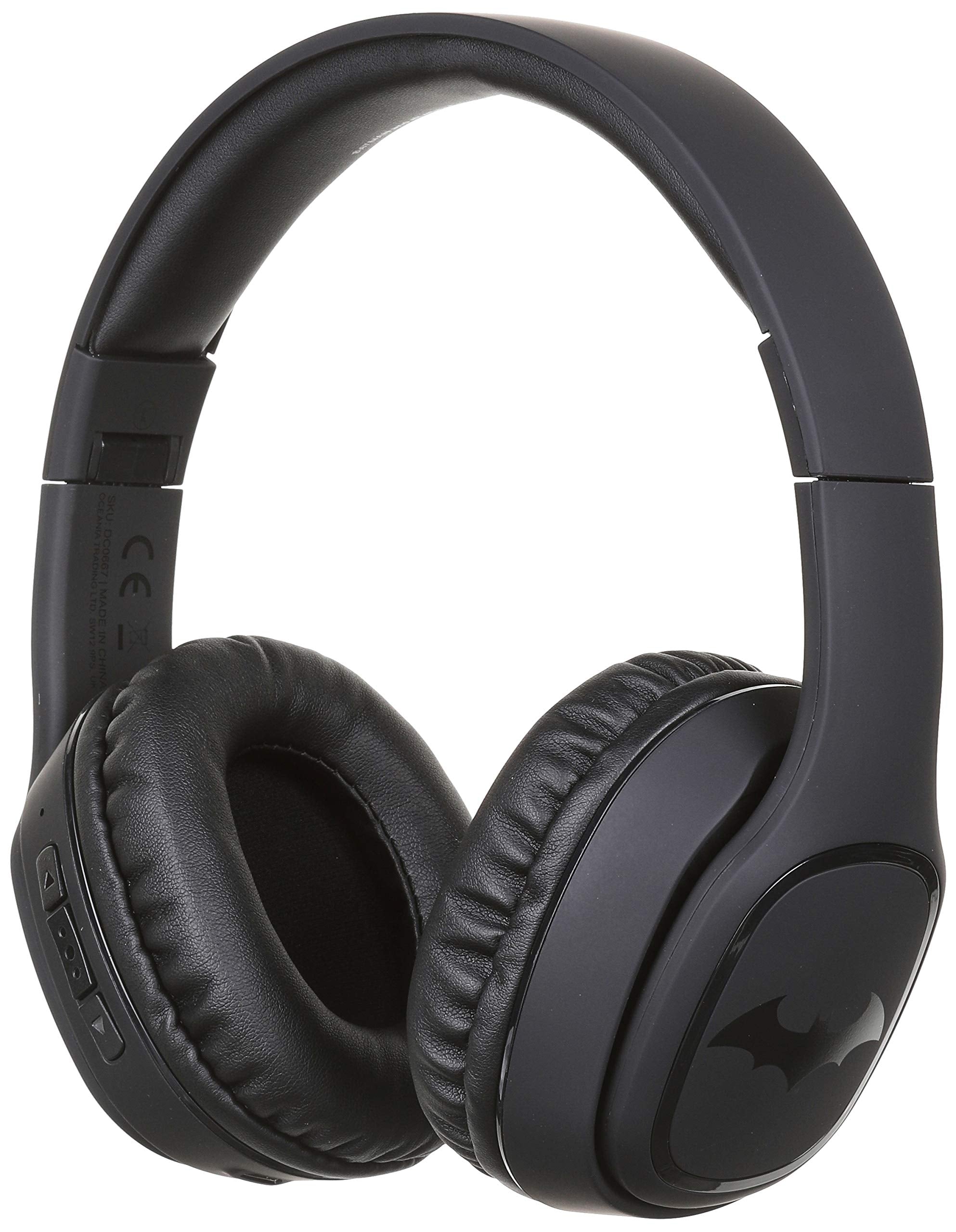 Otl Technologies - Auriculares Bluetooth Tween Batman (Plegables, Diadema Acolchada, DiseñO Elegante, AutonomíA De Hasta 30 Horas, Para Adolescentes Y Adultos), Color Negro