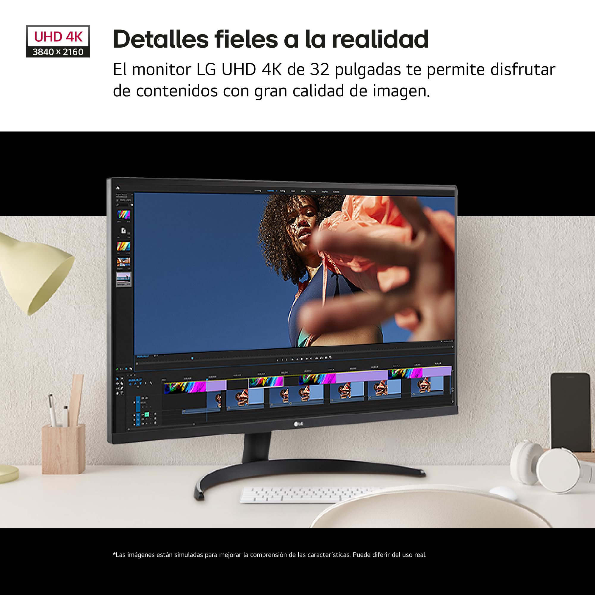 Monitor Gaming Polivalente LG UltraFine 32UR500-B 31.5'/ 4K/ Multimedia/ 4ms/ 60Hz/ VA/ Negro