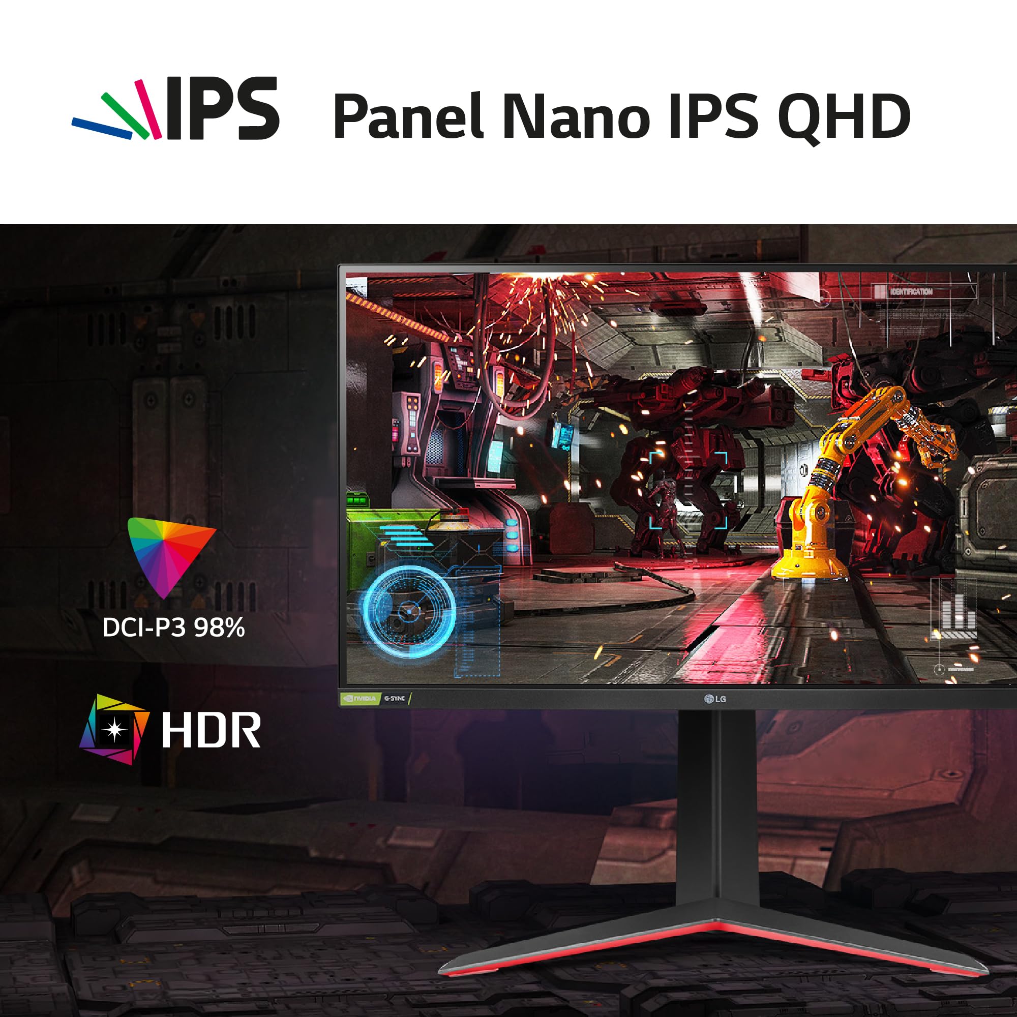 Monitor Gaming LG UltraGear 27GP850P-B 27'/ QHD/ 1ms/ 165Hz/ IPS/ Regulable en altura/ Negro