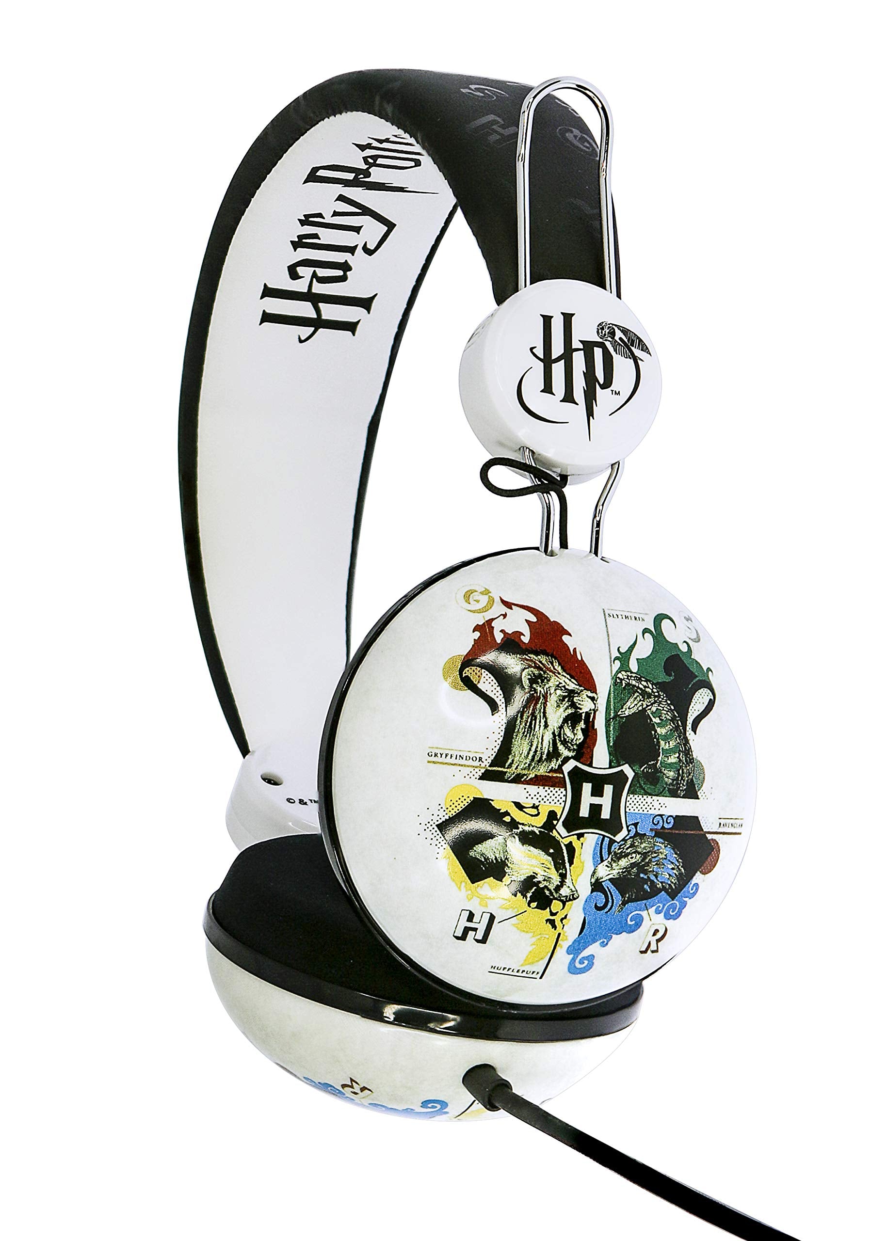 Otl Technologies Harry Potter Hogwarts Crest Tween Dome Auriculares, Con Cable, Para NiñOs (Producto Con Licencia Oficial) Black