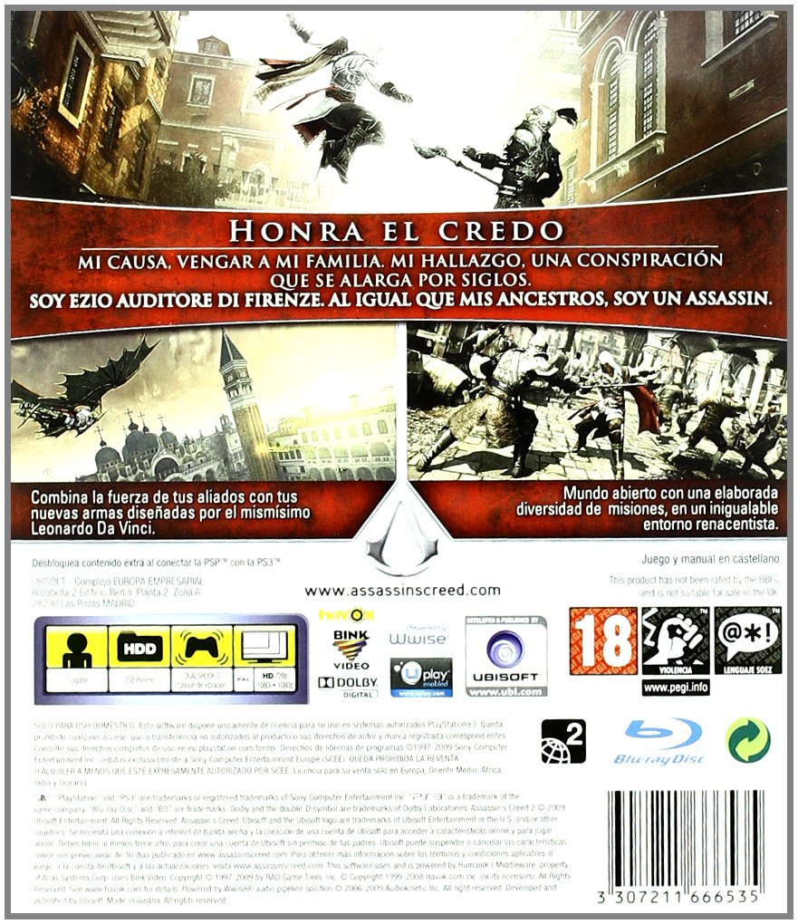 Pack Ezio Auditore Ac La Hermandad + Ac 2 PS3 - [PAL ESP] - Nuevo