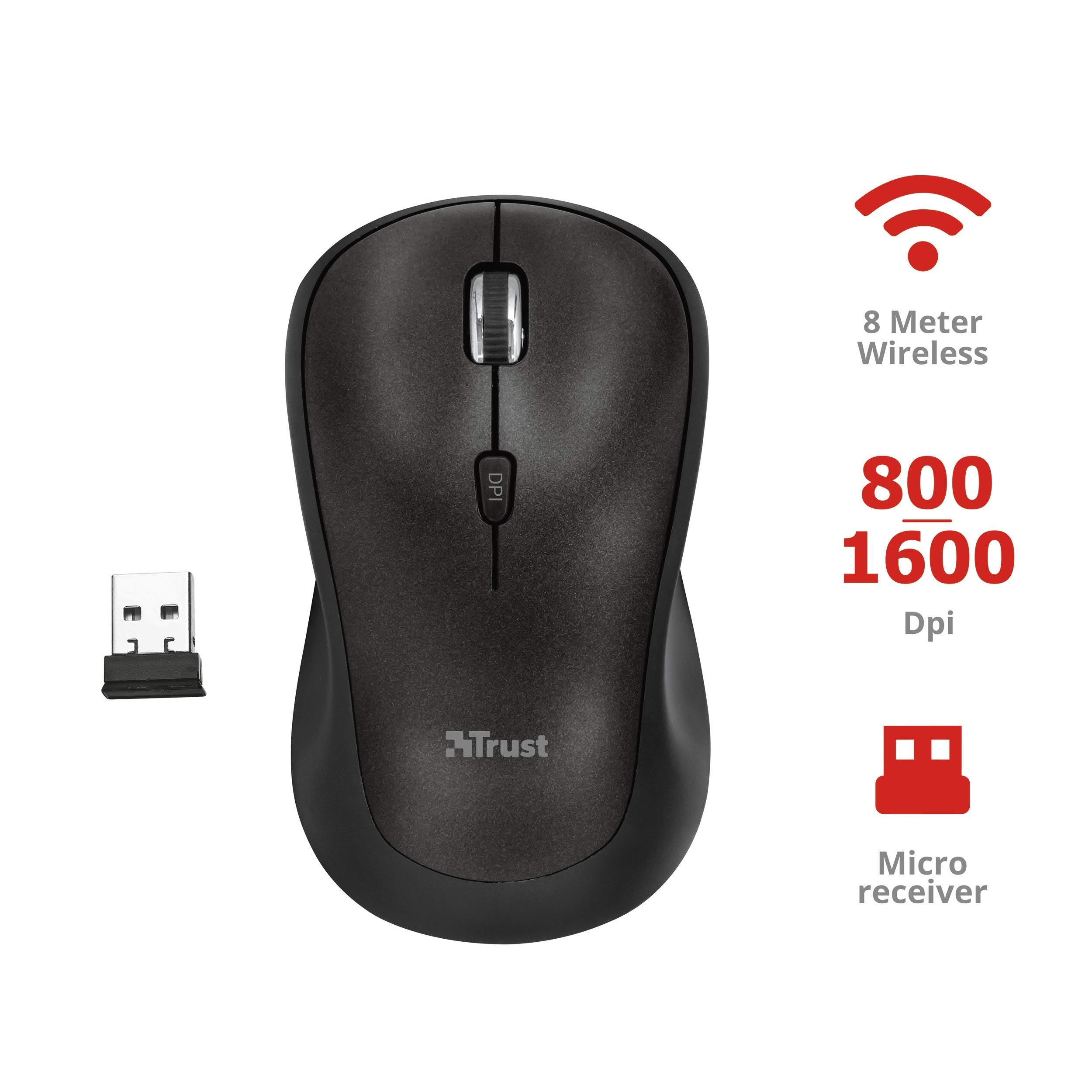 Faites confiance à la souris sans fil Yvi Plus