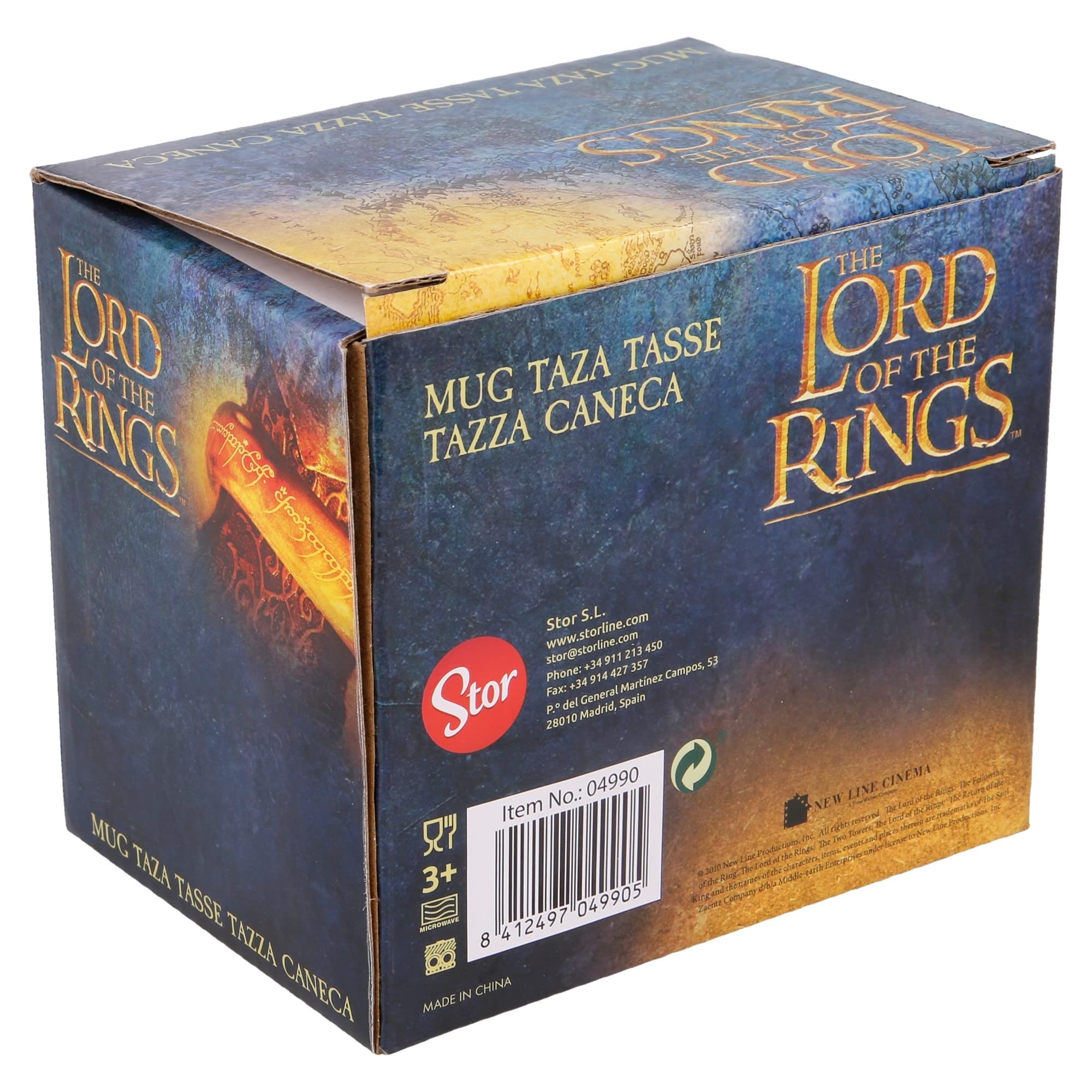 Stor TASSE EN CÉRAMIQUE 325 ML, SEIGNEUR DES ANNEAUX DANS UNE BOÎTE CADEAU