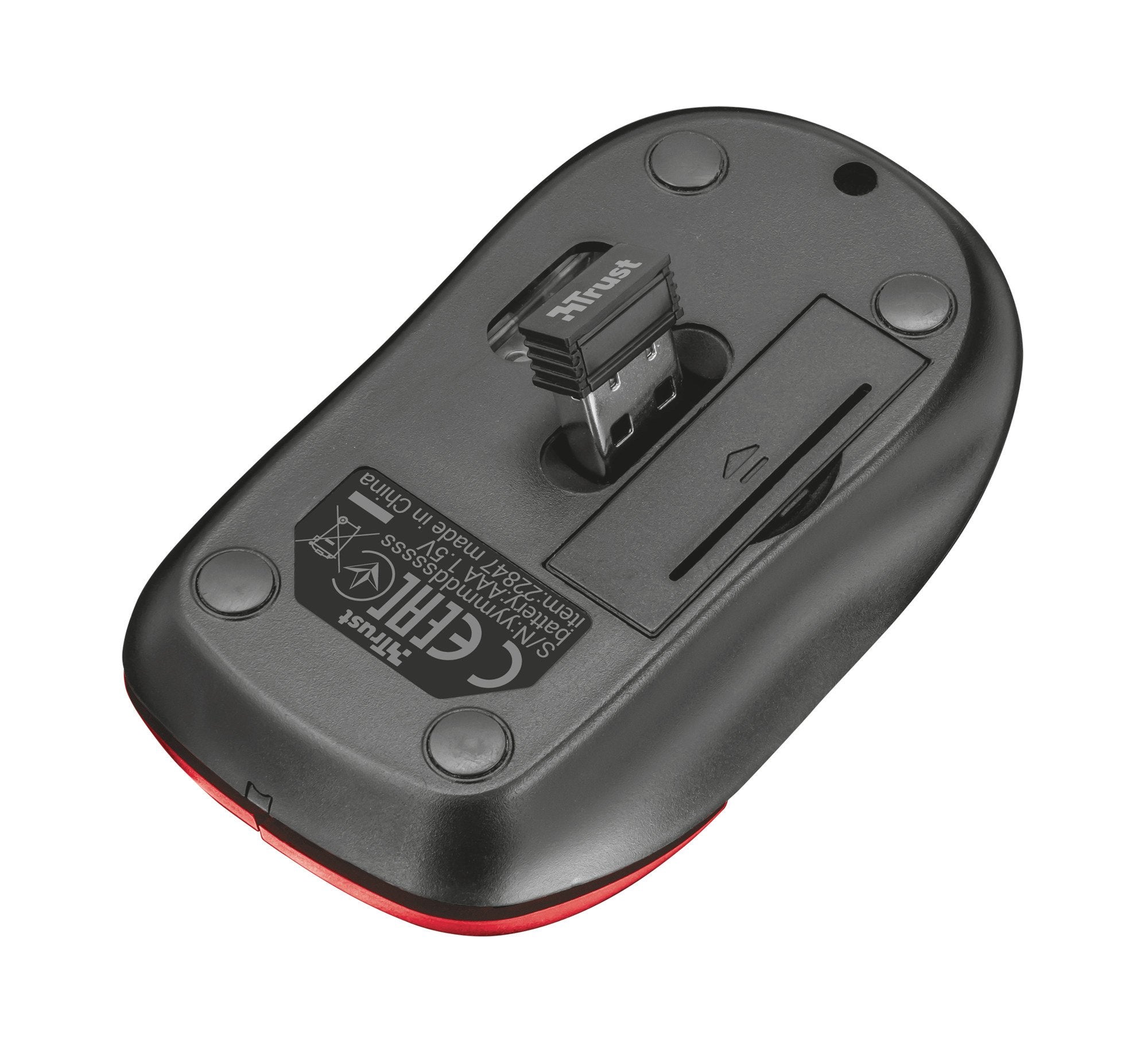Trust Inu - Petite souris sans fil, rouge