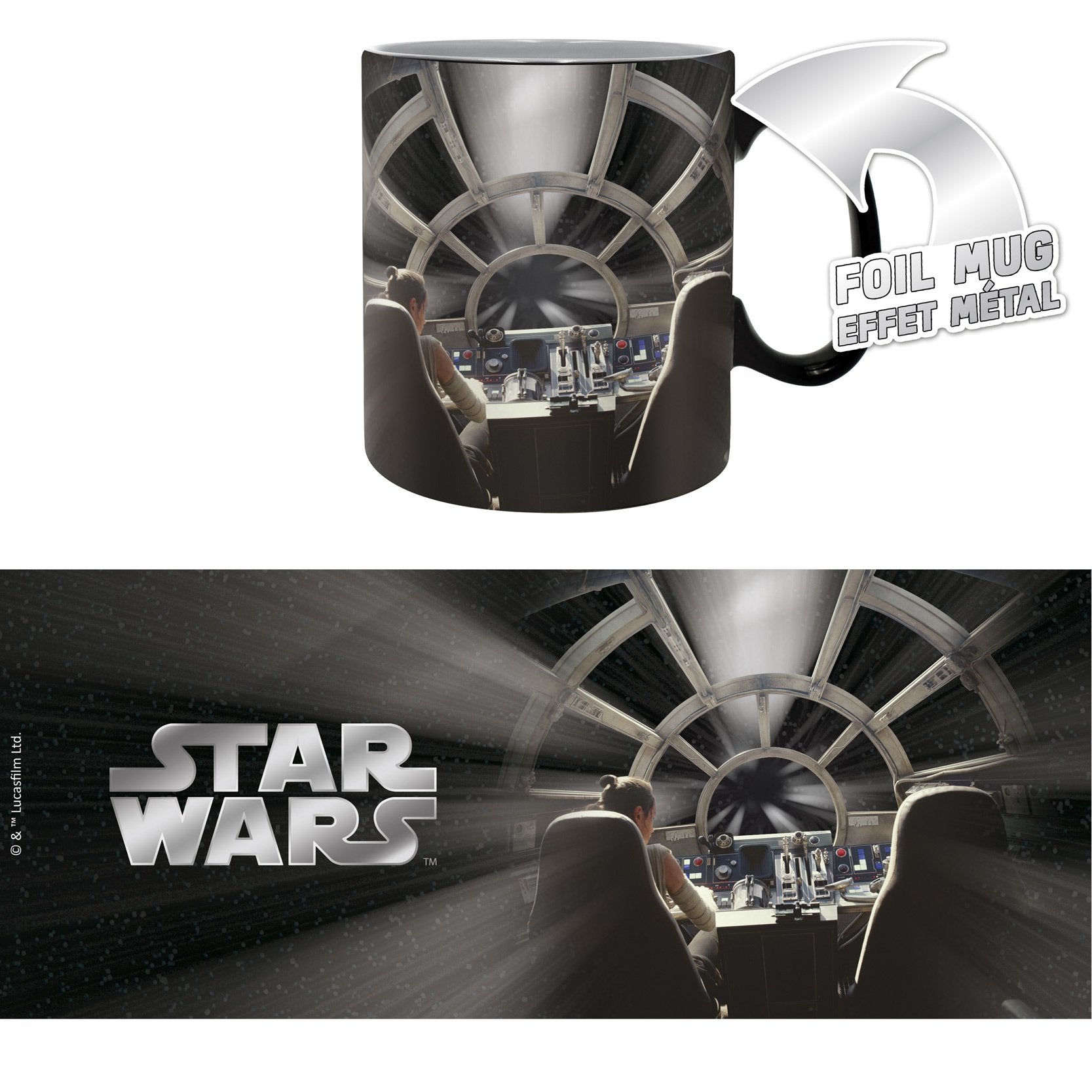 Abystyle - Star Wars - Taza Foil - 460 Ml - Millenium Falcon