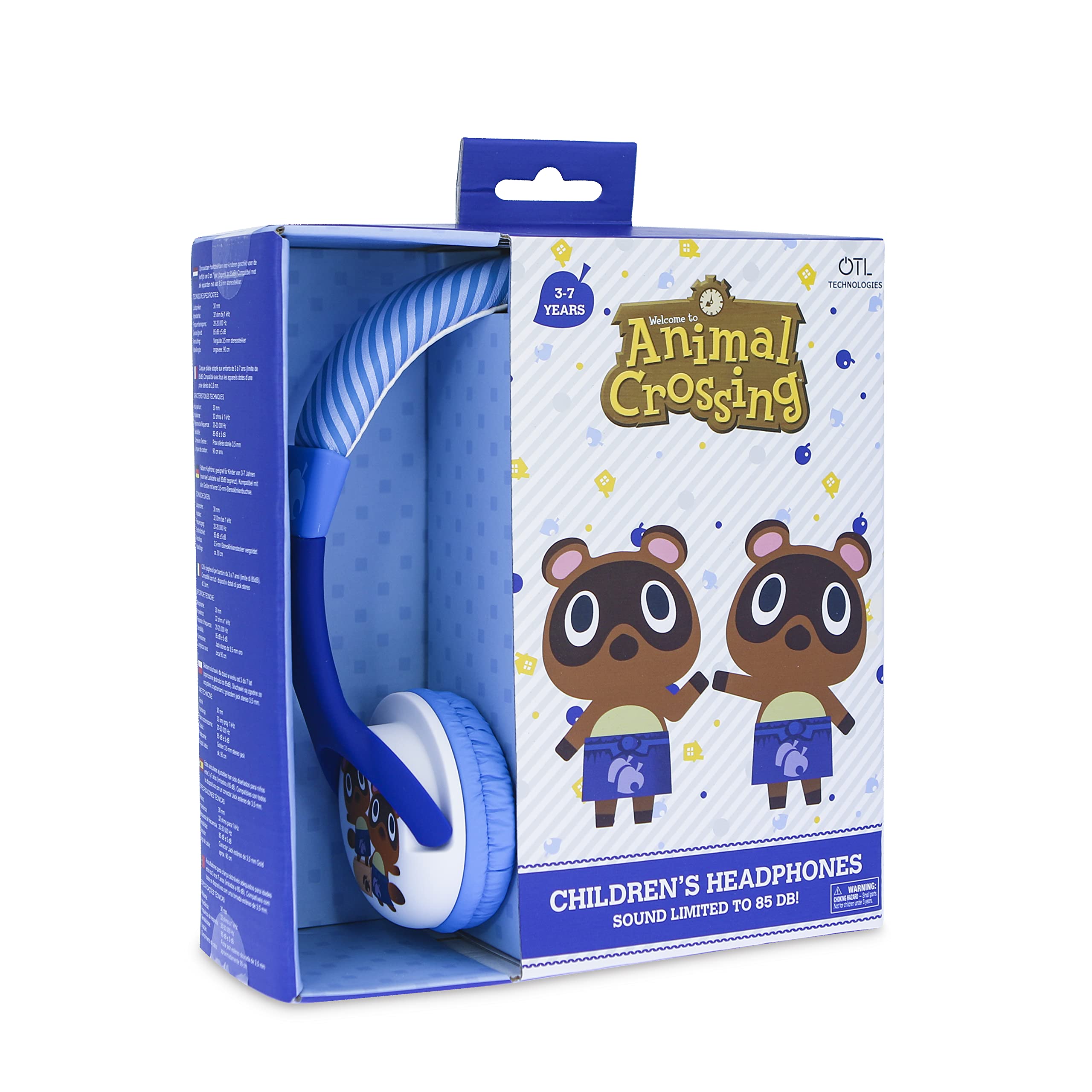 Otl Technologies Auriculares Para NiñOs - Animal Crossing Timmy Y Tommy Auriculares Con Cable Azul