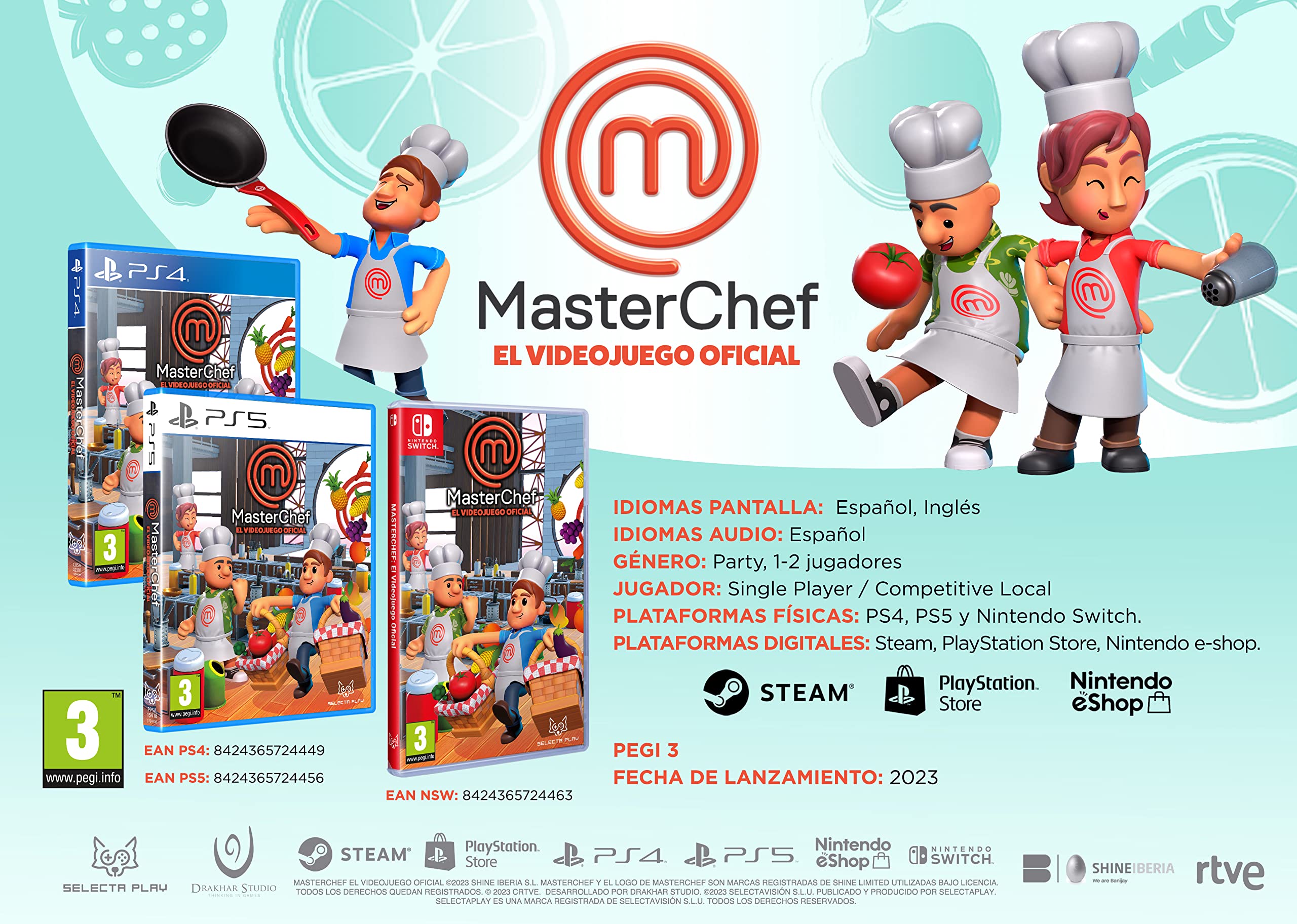 Masterchef El Videojuego Oficial PS5 - PAL ESP - Nuevo