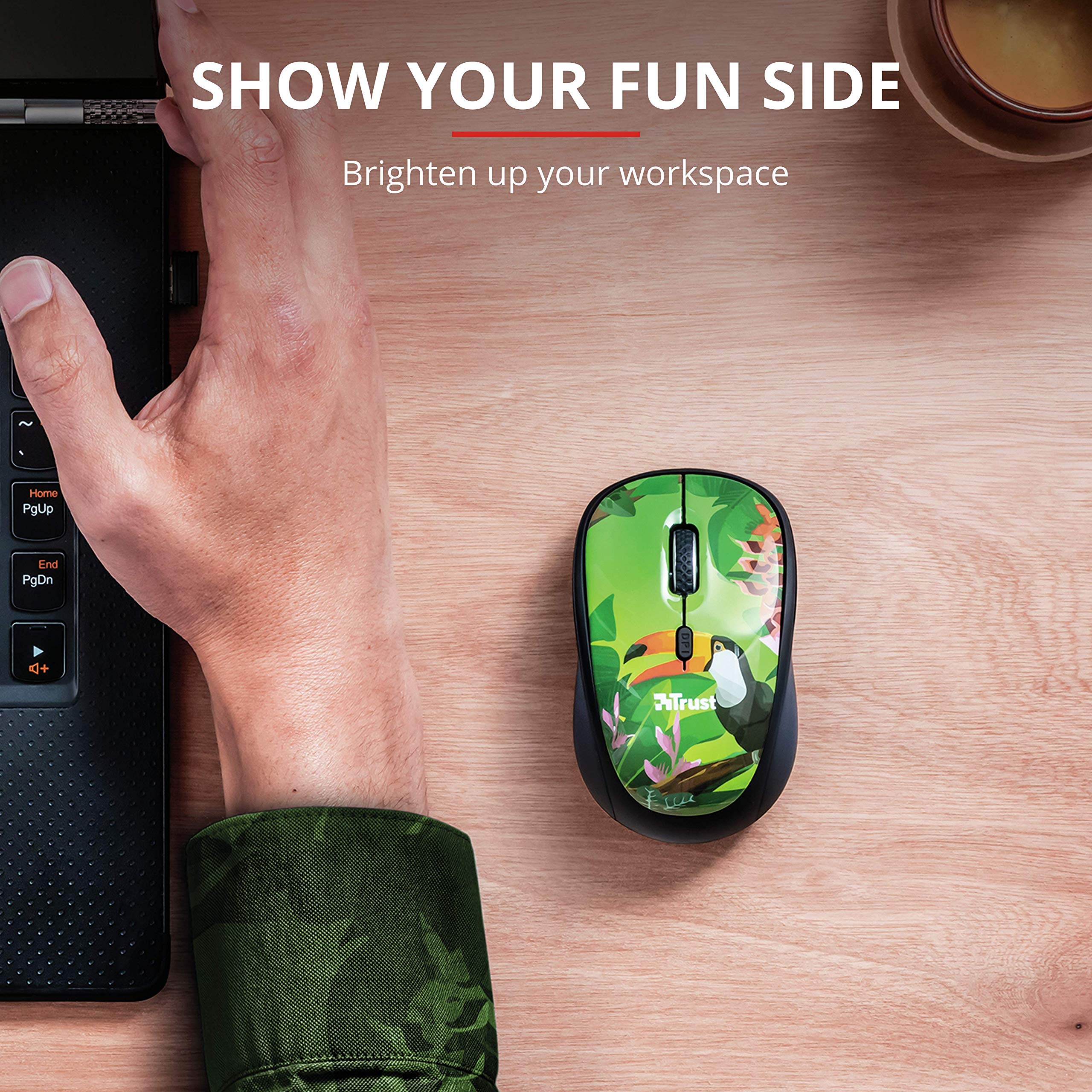 Souris sans fil Trust Yvi - Verte