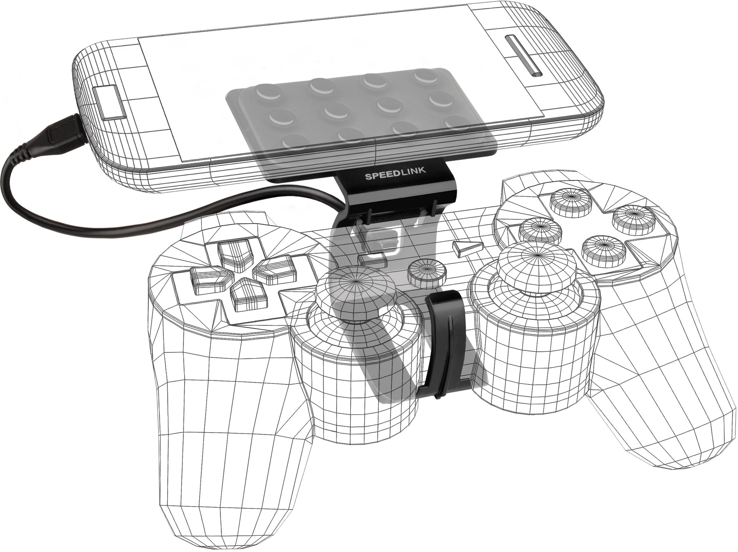 Speedlink - Clip pour smartphone TRACE, SL4433BK (PlayStation 3)