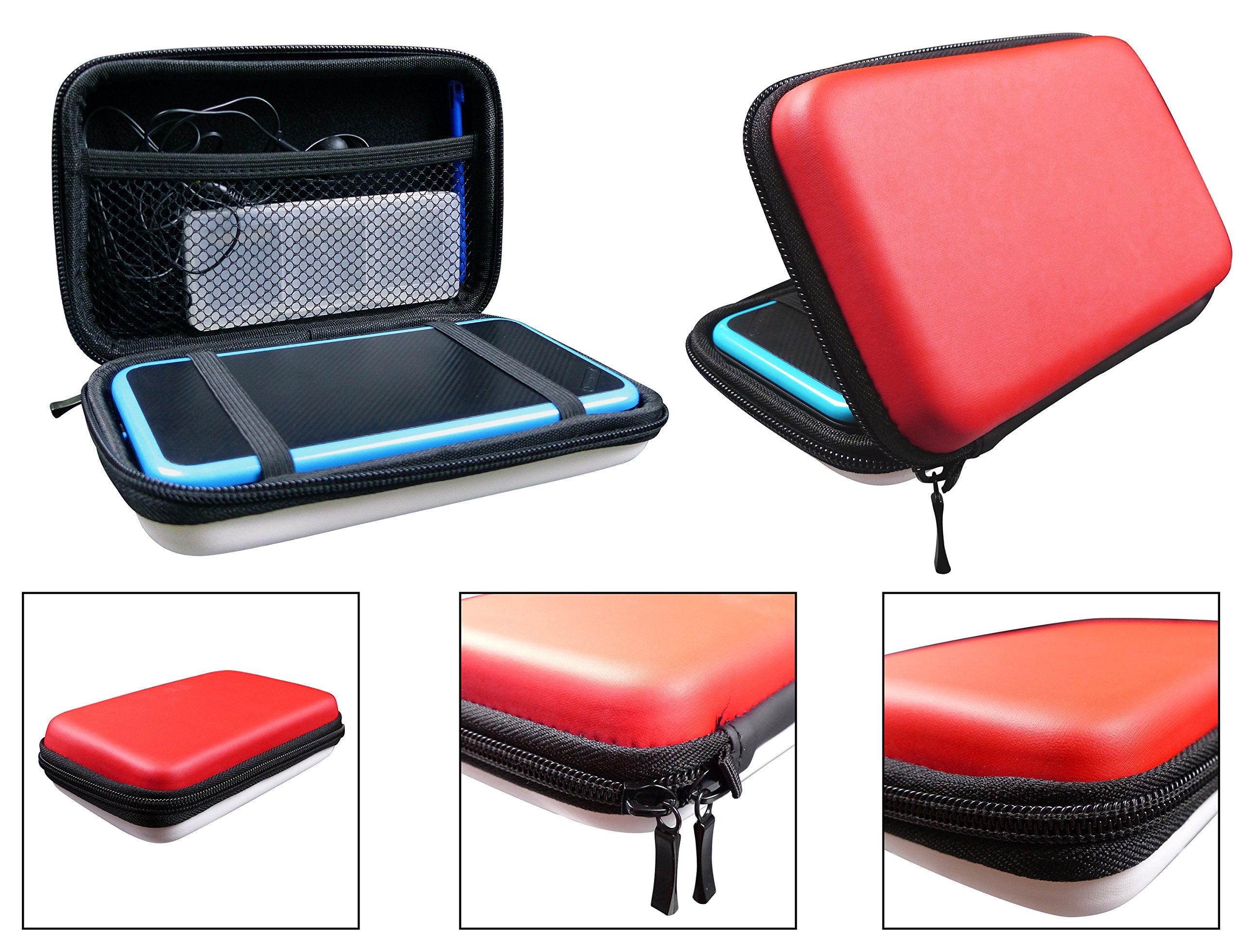 Subsonic - Estuche De ProteccióN Dura Para La Consola Y Accesorios, Color Rojo Y Blanco (Nintendo 2 DS - )