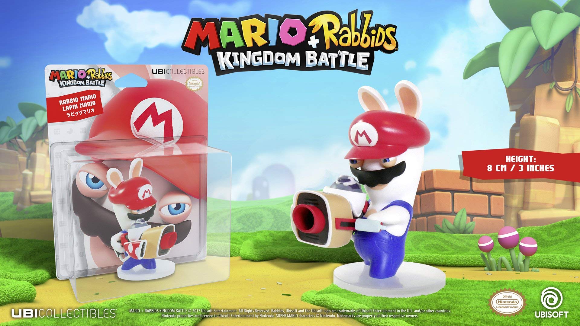 Mario + Rabbi DS - Action Figure Rabbids Mario - 8 cm
