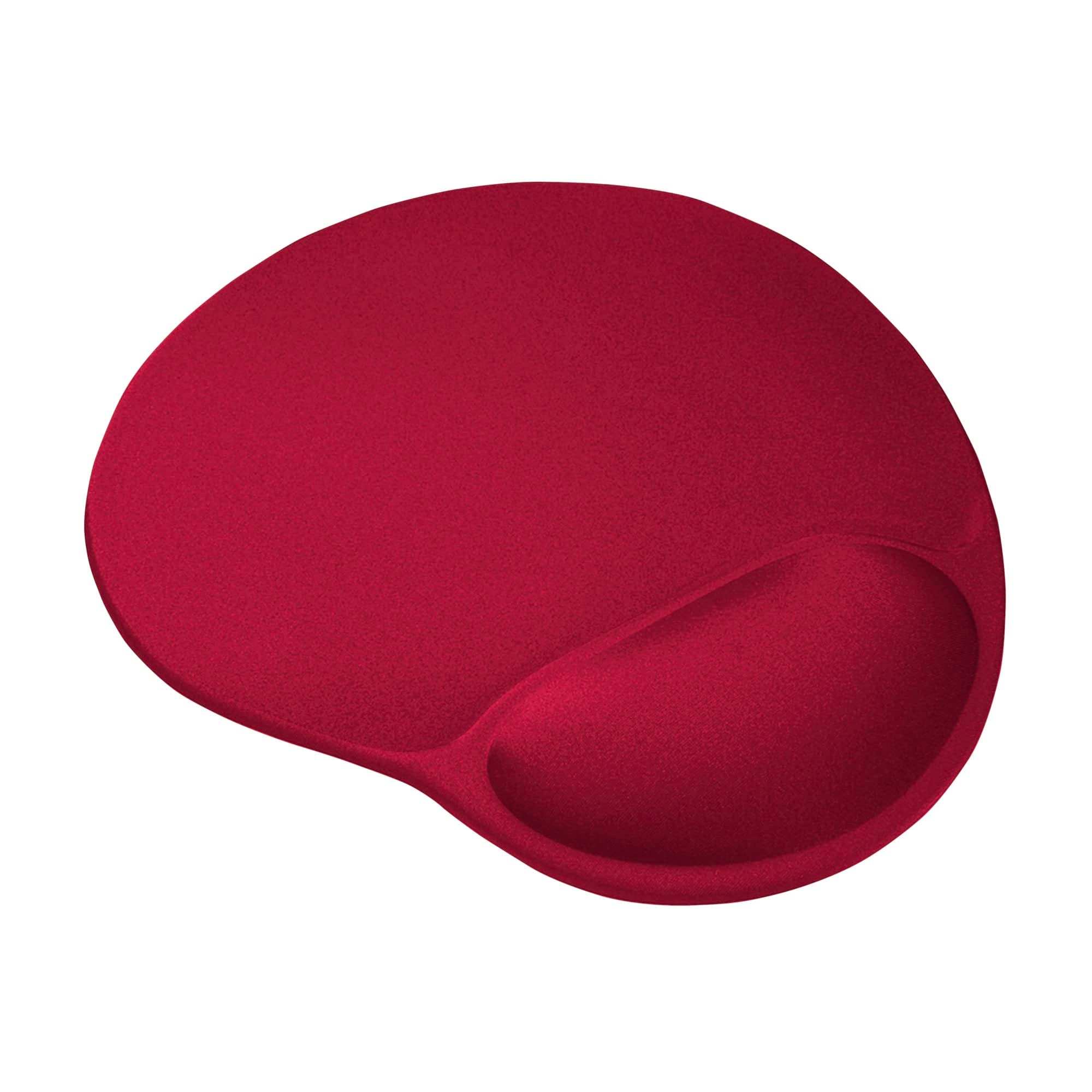 Trust Bigfoot Tapis de souris ergonomique avec repose-poignet en gel, base antidérapante, tapis de souris avec surface en microfibre pour ordinateur, PC, ordinateur portable – Rouge