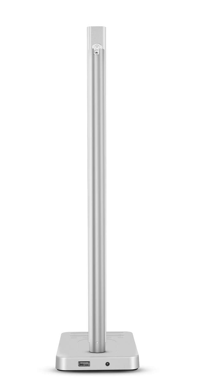 Trust Fuseo - LáMpara De Trabajo Led ErgonóMica Con Cargador InaláMbrico, Color Plata
