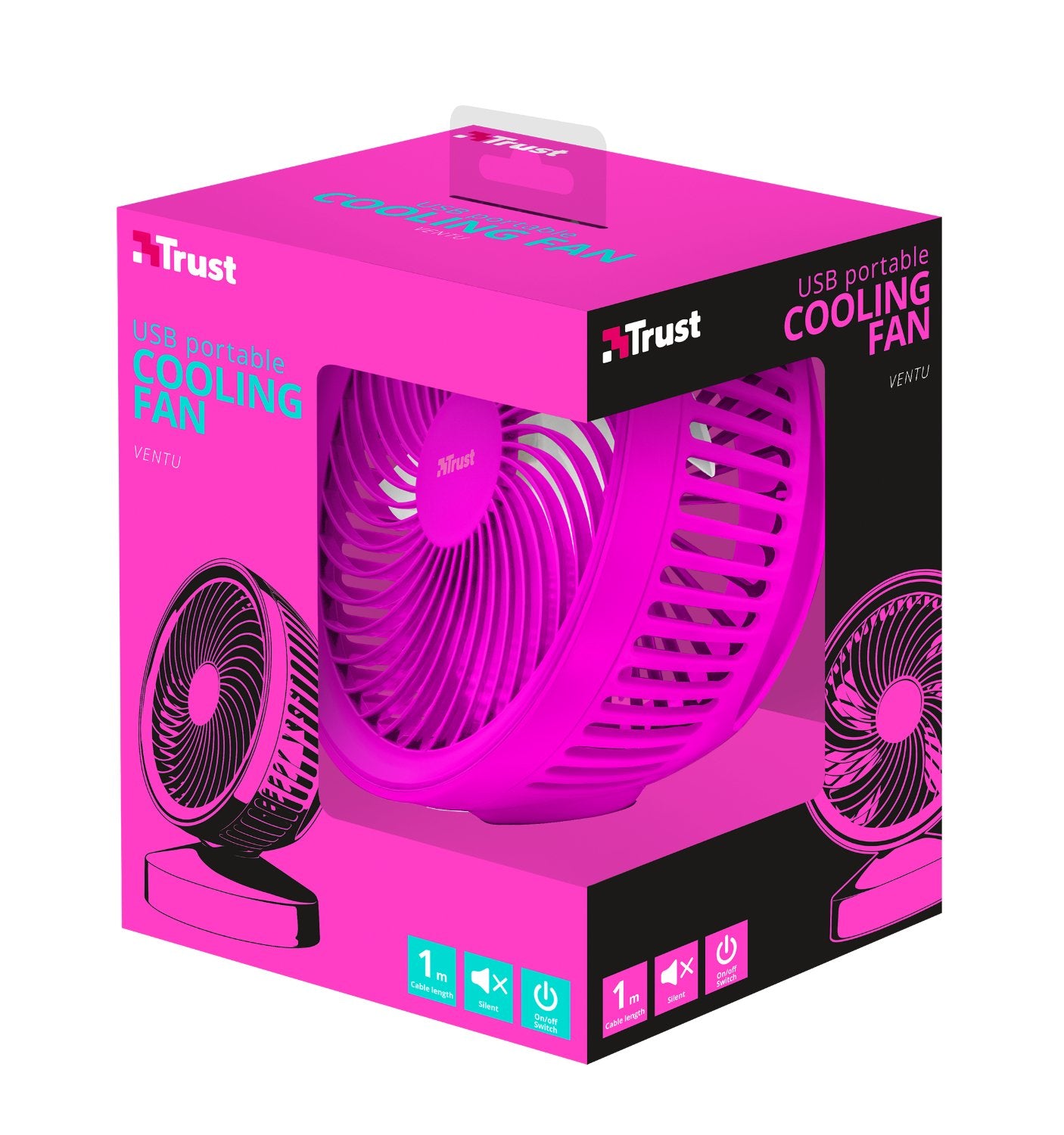Ventilateur de refroidissement Trust Ventu - Rose